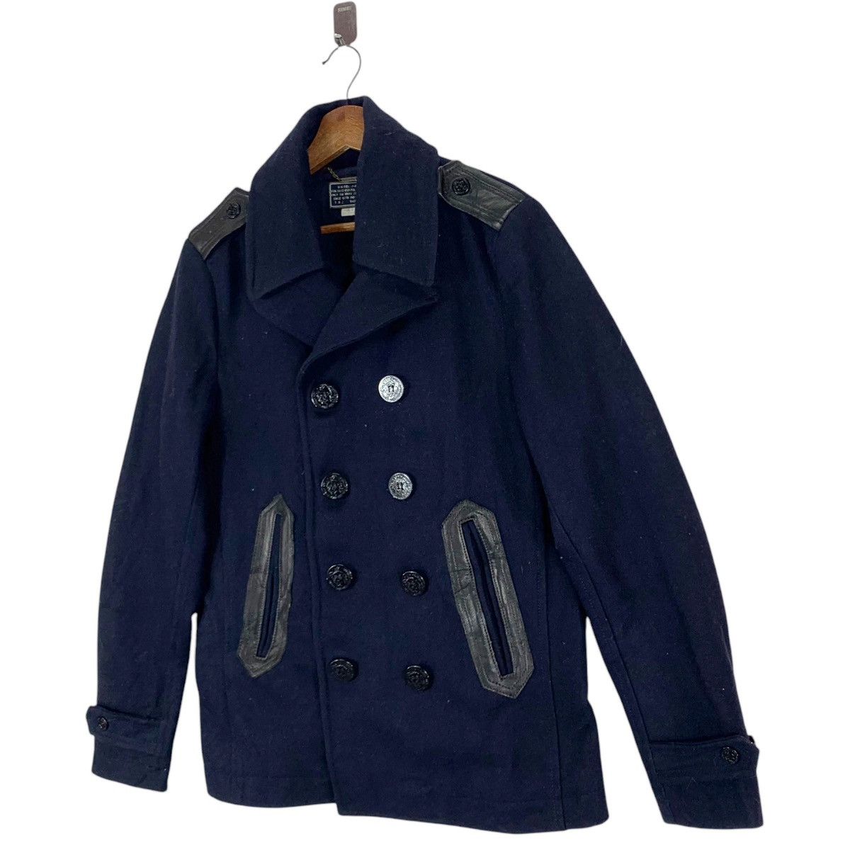 Diesel × Diesel Black Gold × Vintage VINTAGE DIESEL DOUBLE BREASTED WOOL COAT Size US L / EU 52-54 / 3 - 2 Thumbnail
