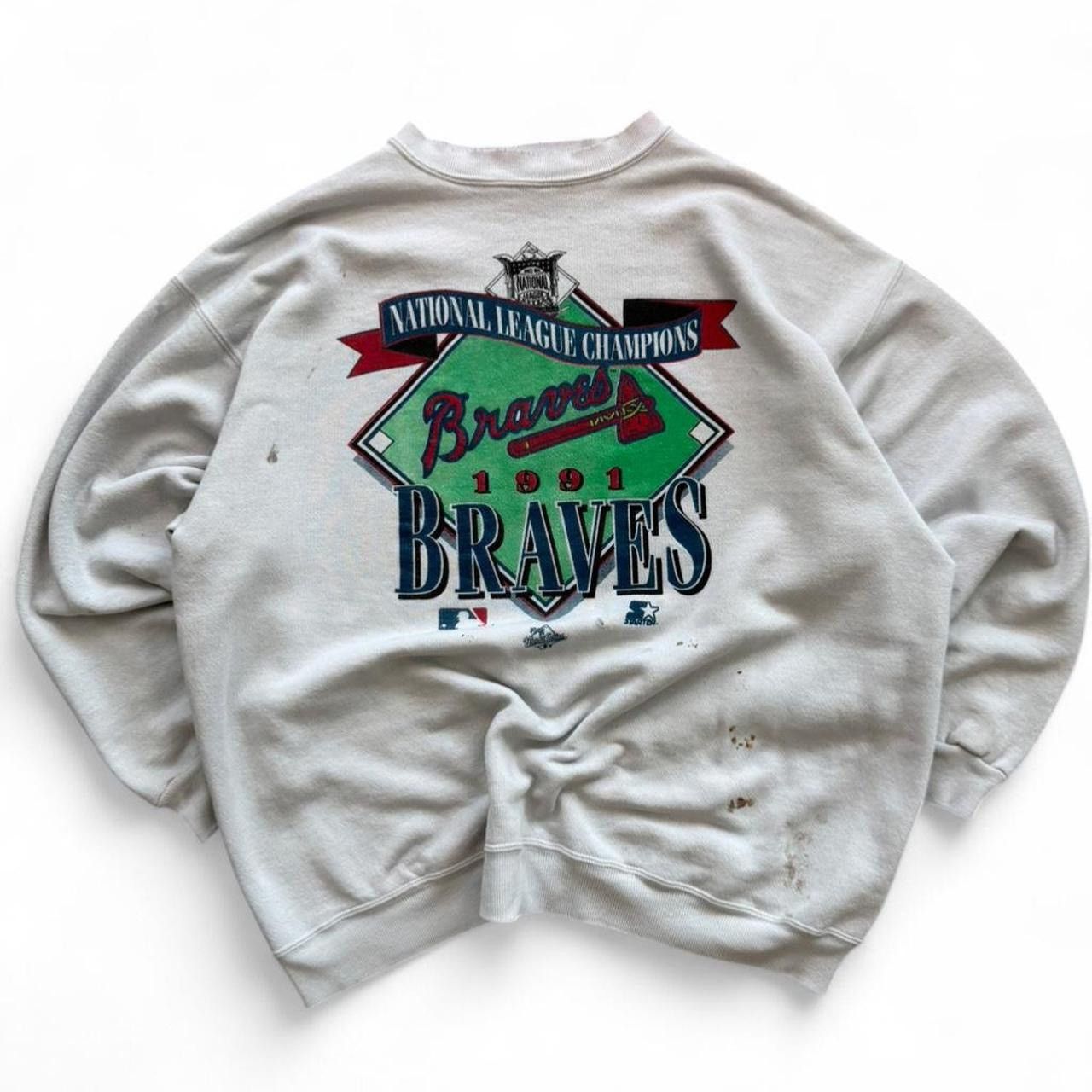 Starter Vintage Starter Atlanta Braves NL Champions ‘91 Sweatshirt Size US XL / EU 56 / 4 - 1 Thumbnail