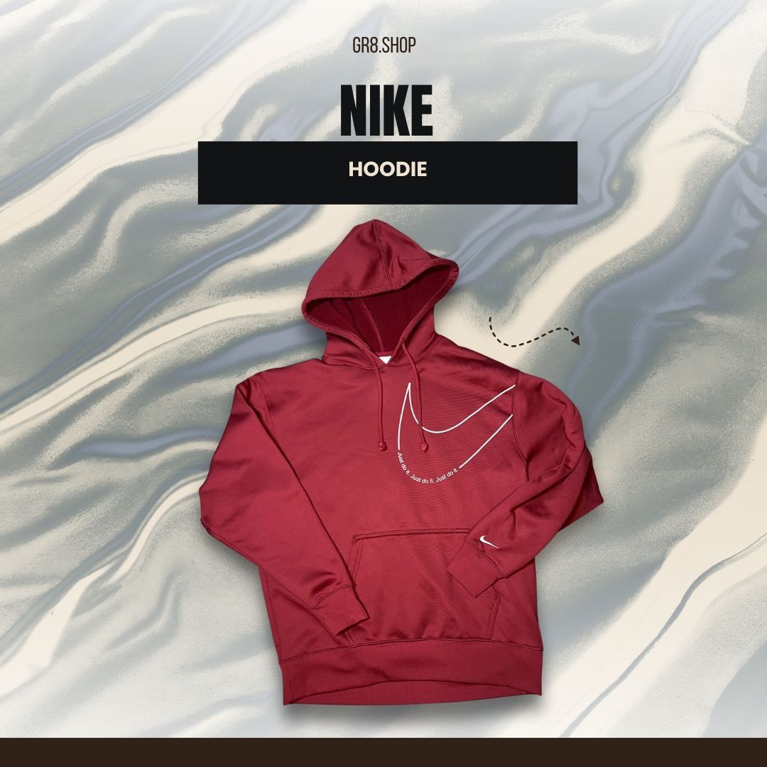 Nike Nike Therma-Fit Red Hoodie With Swoosh Logo & Drawstring Hoo Size US XS / EU 42 / 0 - 1 Thumbnail