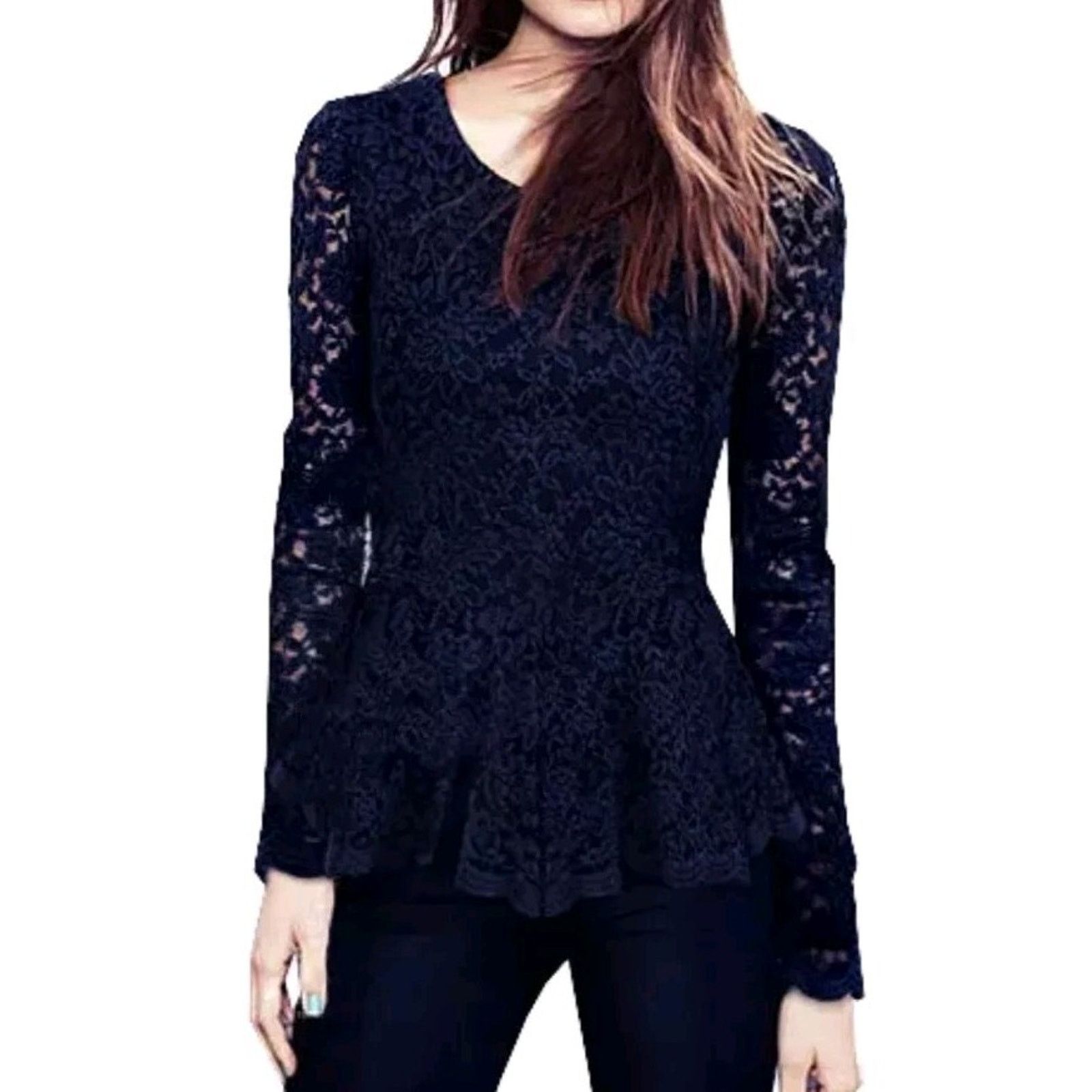 Dolce Vita Dolce Vita Women Lond Sleeve Blouse Black Size S A001788 Size S / US 4 / IT 40 - 1 Thumbnail