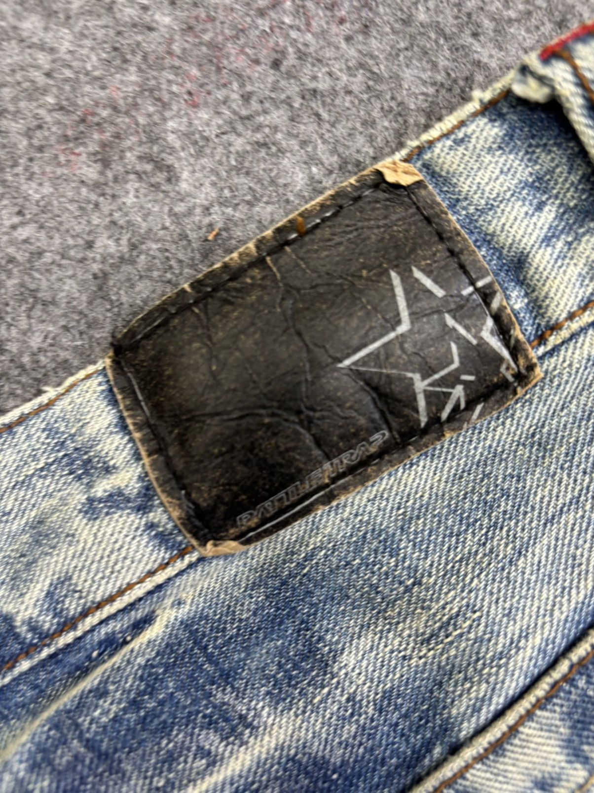 Japanese Brand 💥Twisted Flare Zipper💥Rattle Trap Japan Mudwash Denim K36 Size US 33 - 15 Thumbnail