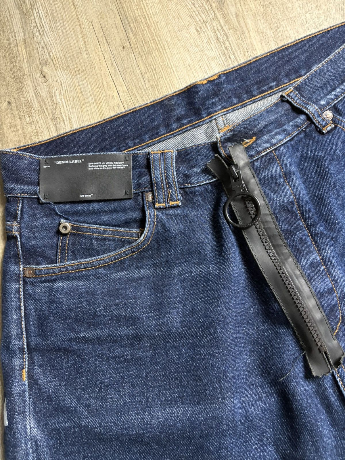 Off-White c/o VIRGIL ABLOH Blue Denim Shorts Size 33 Size US 34 / EU 50 - 3 Thumbnail