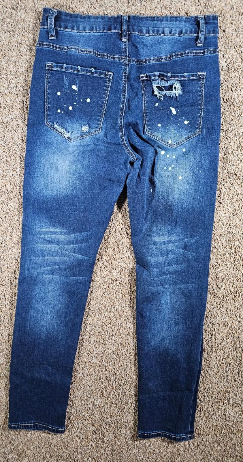 Designer Surprise Surprise Destroyed Jeans Medium APPROX 28x29 Size 32" / US 10 / IT 46 - 7 Thumbnail