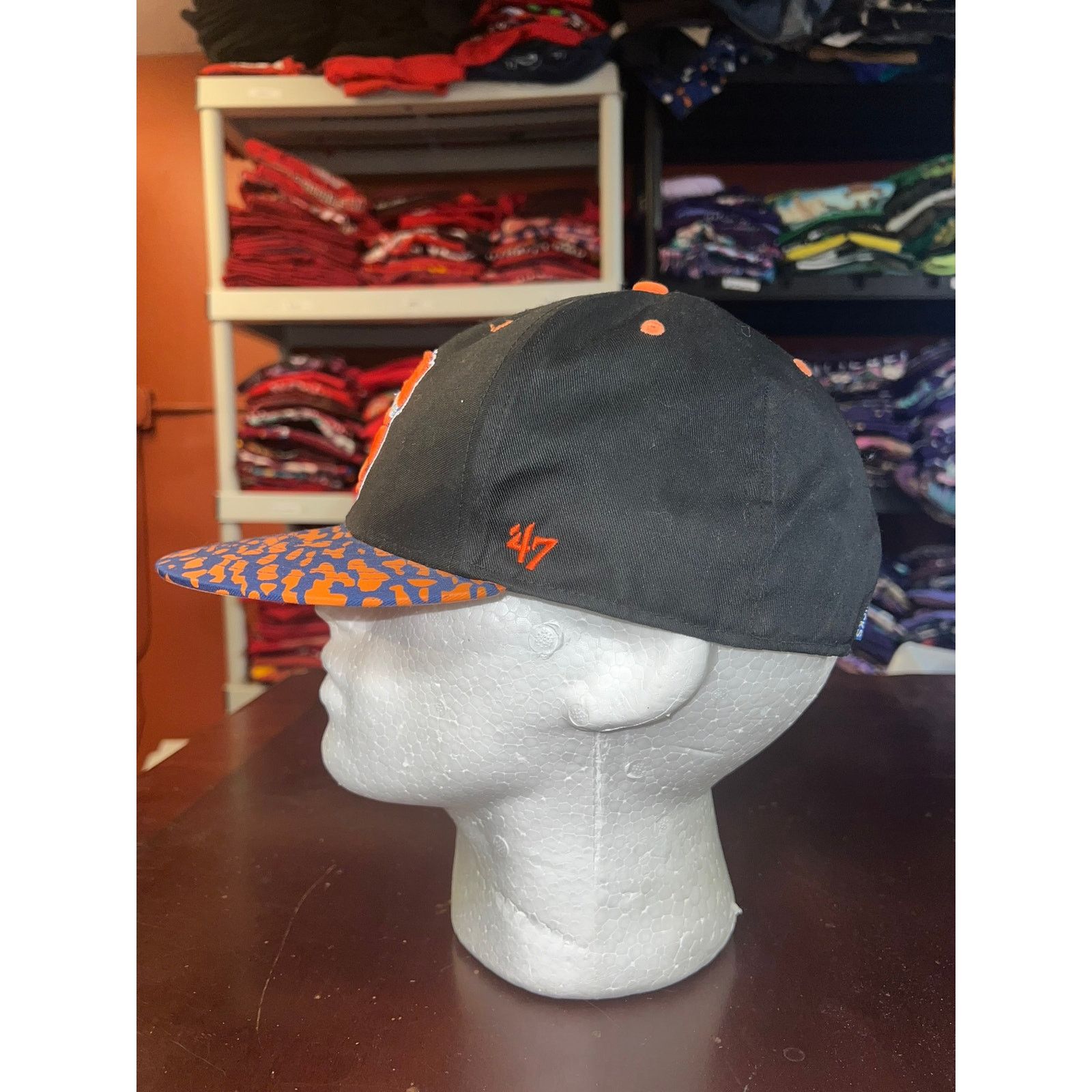 NBA New York Knicks Hat Blue Orange NBA Snapback Cap Headwear Size ONE SIZE - 3 Thumbnail