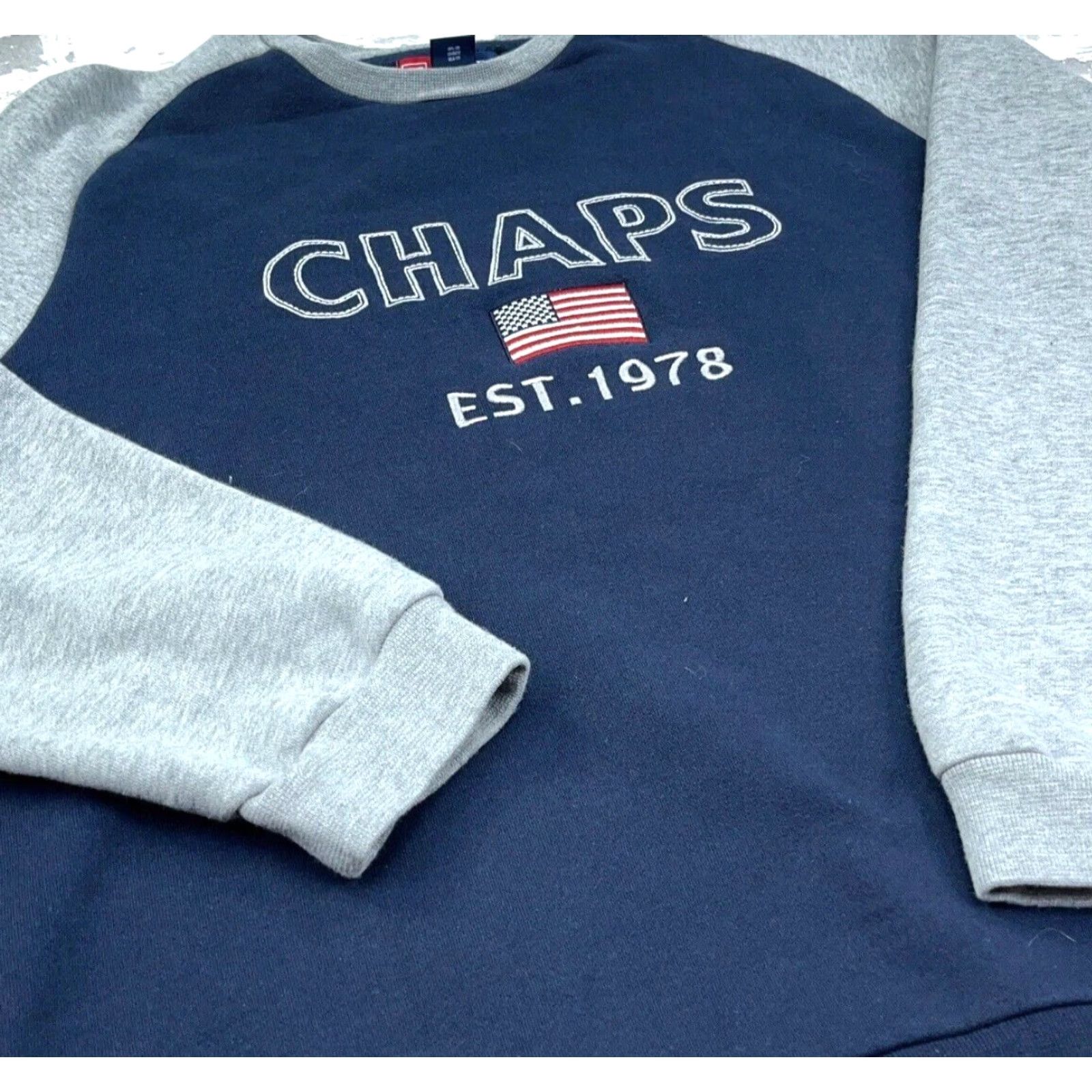 Chaps VINTAGE Chaps Men Sweater Crewneck Pullover XL Gray Cotton Fleece All Seasons Casual Size US XL / EU 56 / 4 - 3 Thumbnail