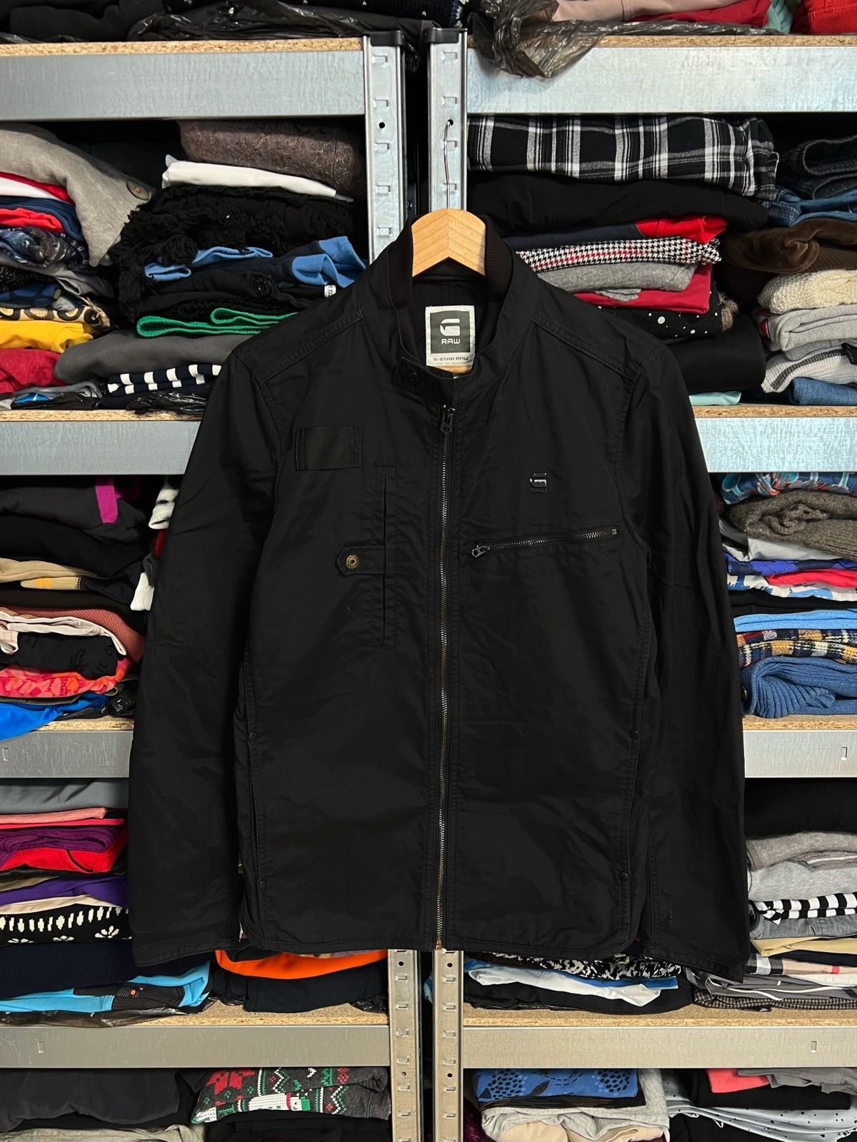 G-Star G-Star Raw Jacket Hamzer Biker Overshirt Cargo Zip Pockets Size US M / EU 48-50 / 2 - 2 Thumbnail