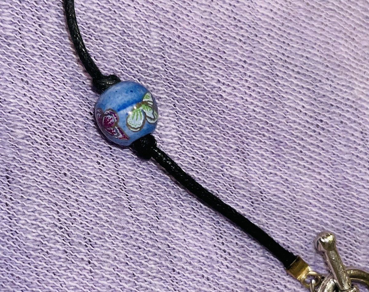 Vintage Vintage Cloisonne Beaded Leather Necklace Size ONE SIZE - 7 Thumbnail