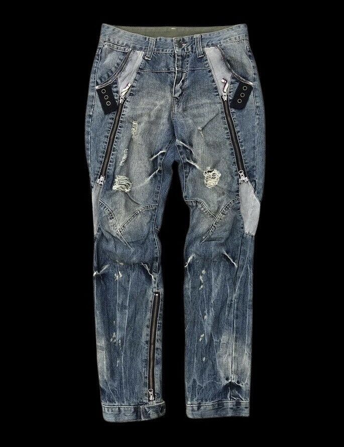 PPFM VINTAGE ZIPPER PUNK STYLE PPFM DENIM Size US 31 - 1 Thumbnail
