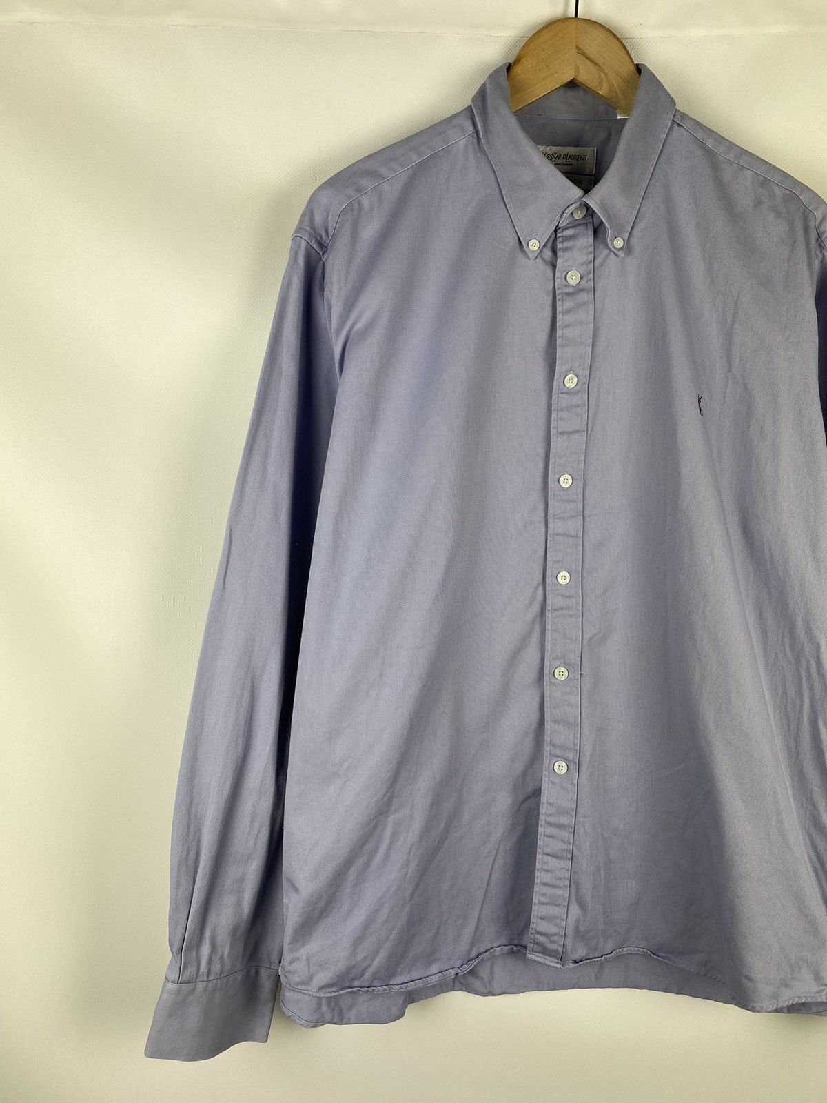 Vintage × Yves Saint Laurent Yves Saint Laurent YSL vintage heavy cotton button up shirt Size US XL / EU 56 / 4 - 2 Thumbnail