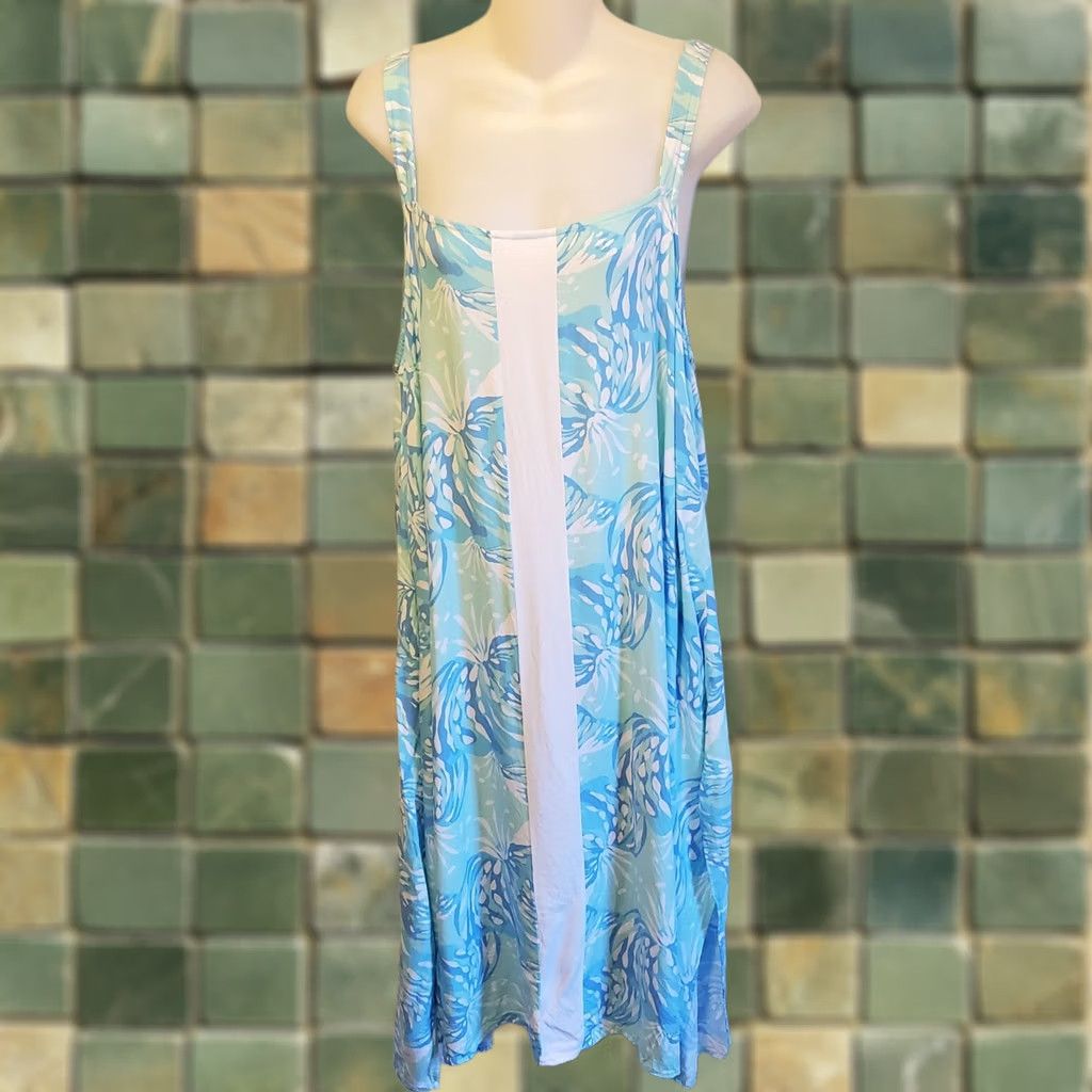 Vintage Lilibridge Womens M Oversized Floral Dress Beach Cover Up Tropical Boho Coast Size M / US 6-8 / IT 42-44 - 1 Thumbnail