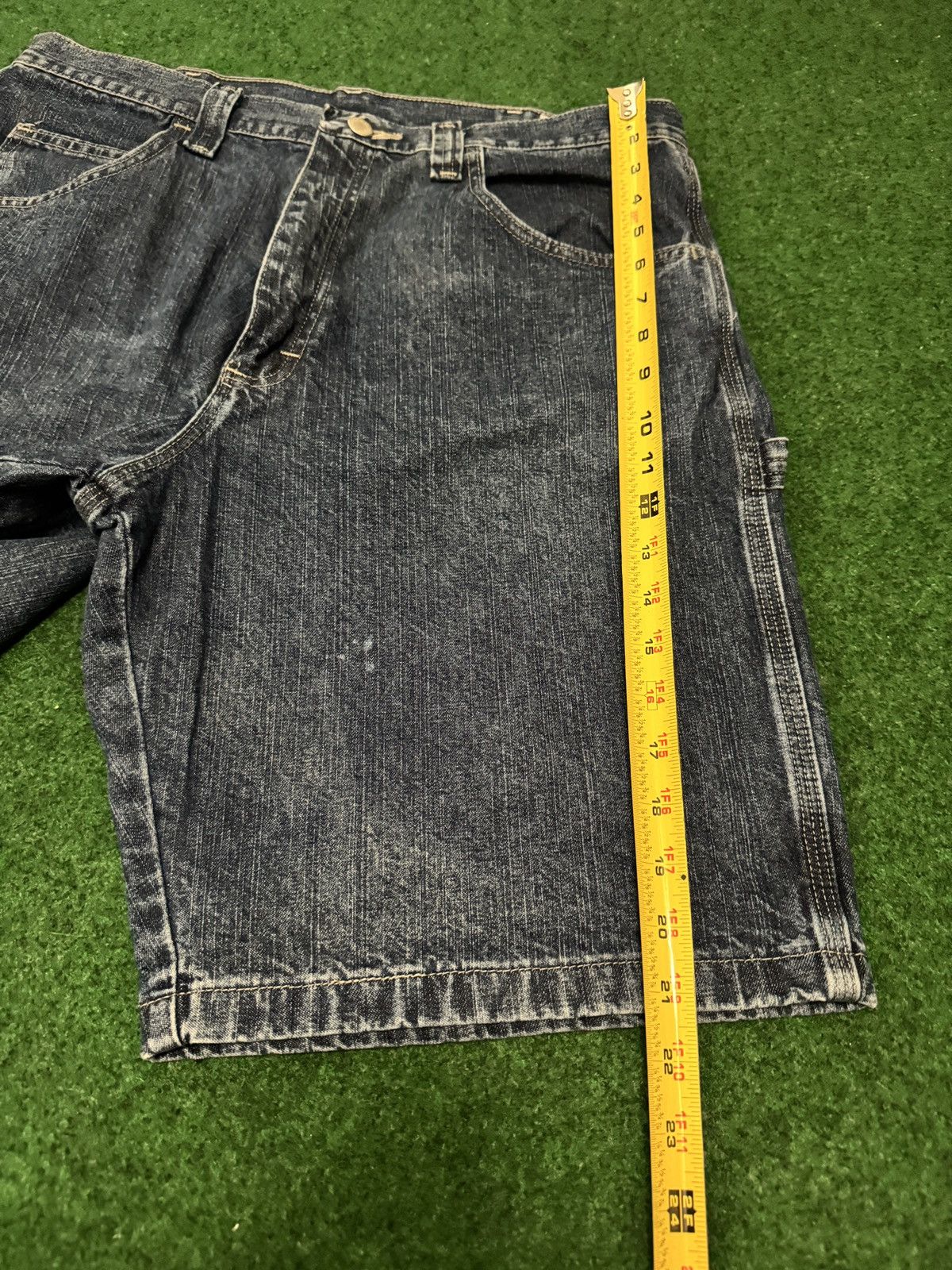 Wrangler Y2K Carpenter Baggy Jorts Hip Hop Grunge Skater Denim Short Size US 34 / EU 50 - 6 Thumbnail