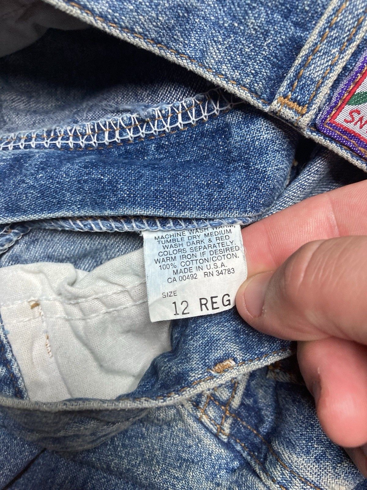 Vintage lee denim jeans straight leg Union USA women’s size 12 24x27 Size 24" / US 00 / IT 34 - 5 Thumbnail