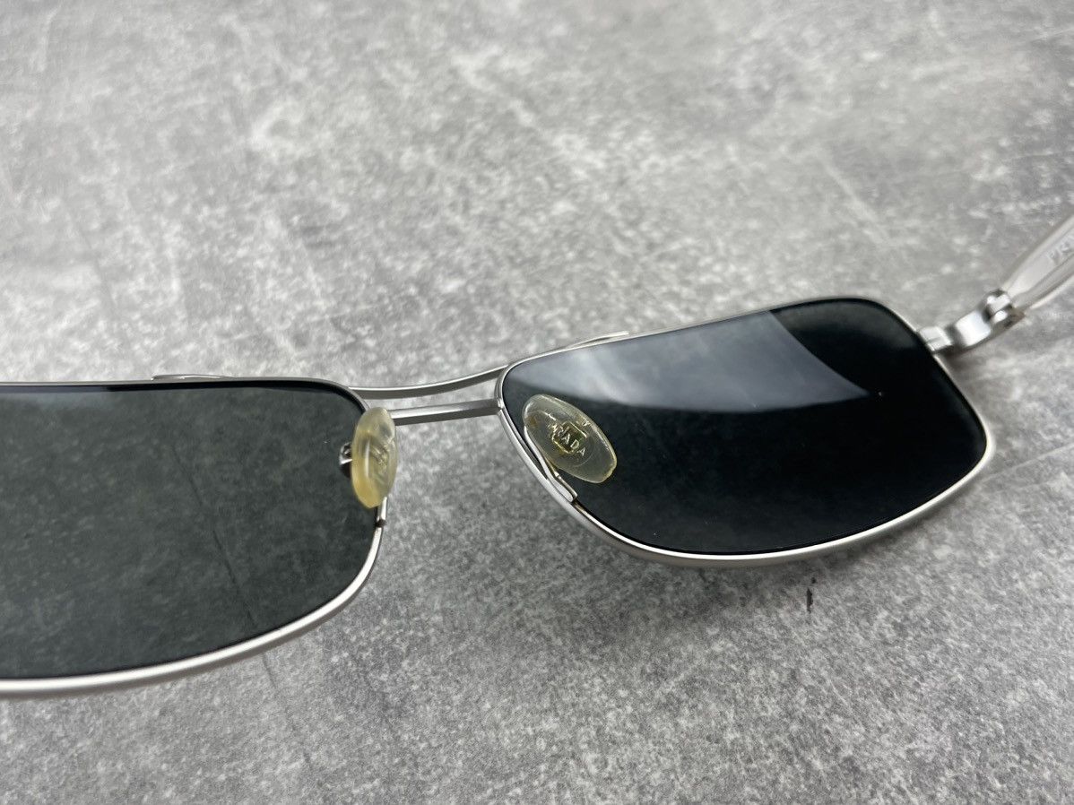 Prada Prada Sunglasses Silver Titanium Frame Japan Rectangular Size ONE SIZE - 12 Thumbnail