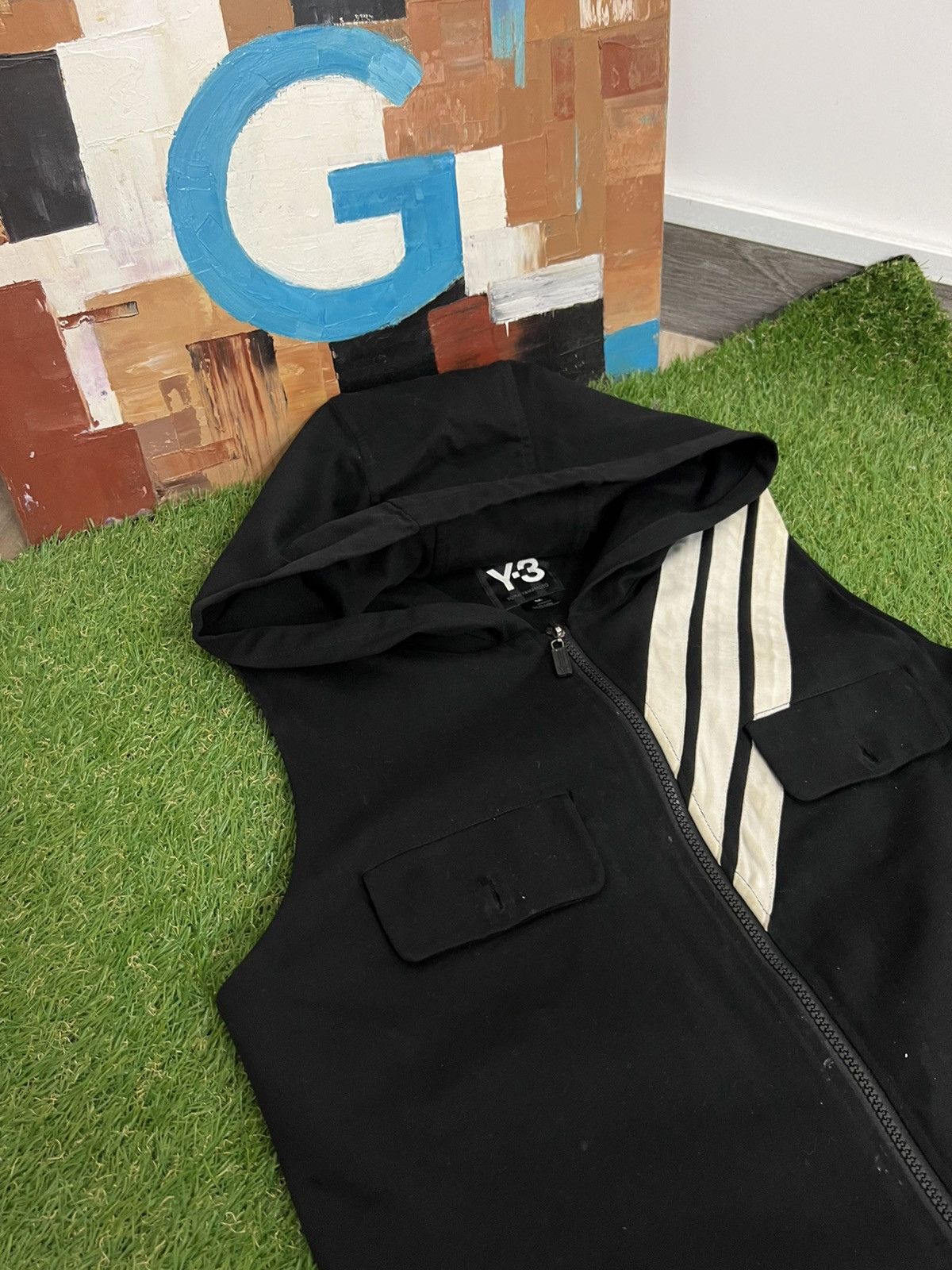 Yohji Yamamoto 2006 Yohji Yamamoto Y-3 adidas hooded vest Size US M / EU 48-50 / 2 - 2 Thumbnail