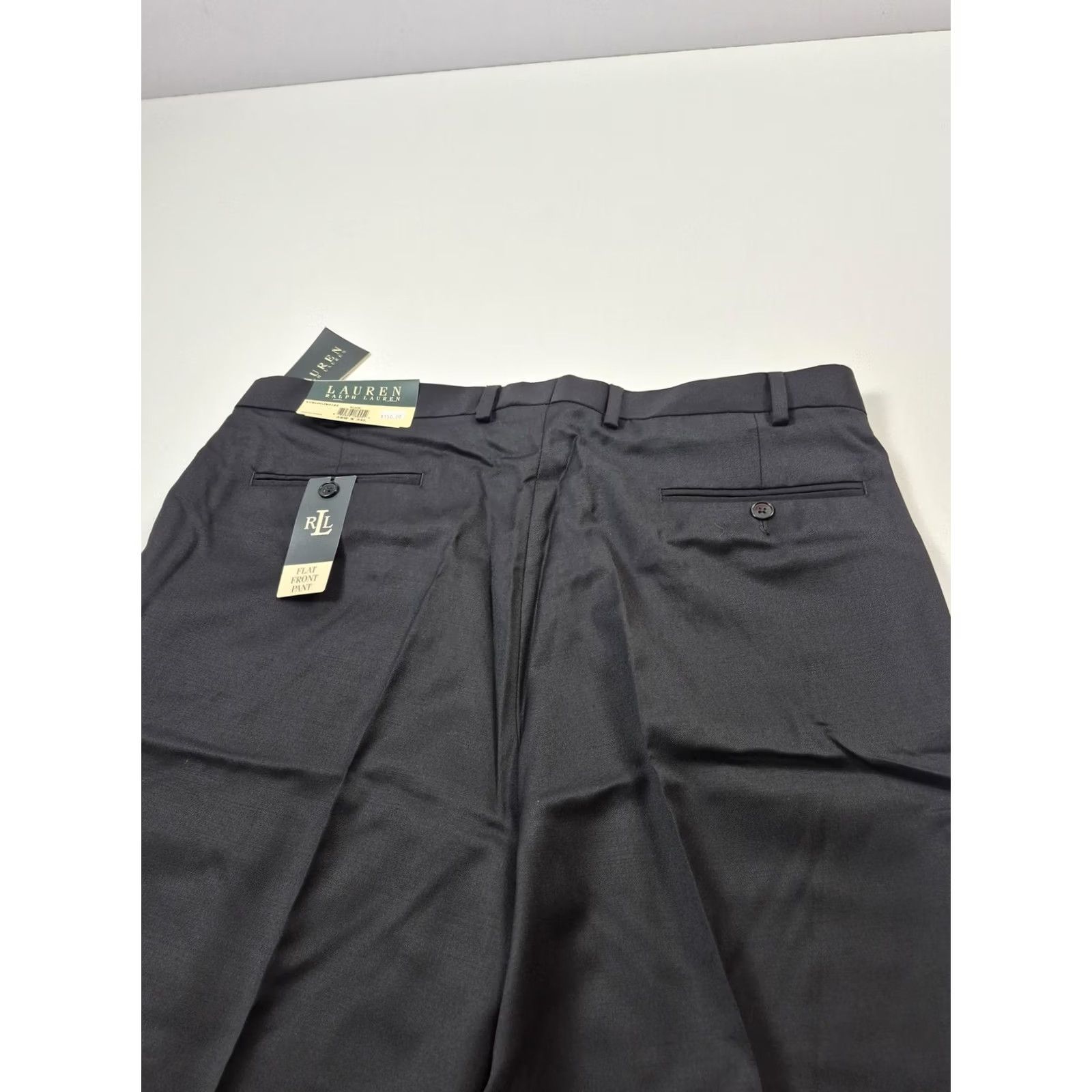 Ralph Lauren VINTAGE Lauren Ralph Lauren Mens Pants 38x34 Black Wool Flat Front Office Size US 38 / EU 54 - 7 Thumbnail