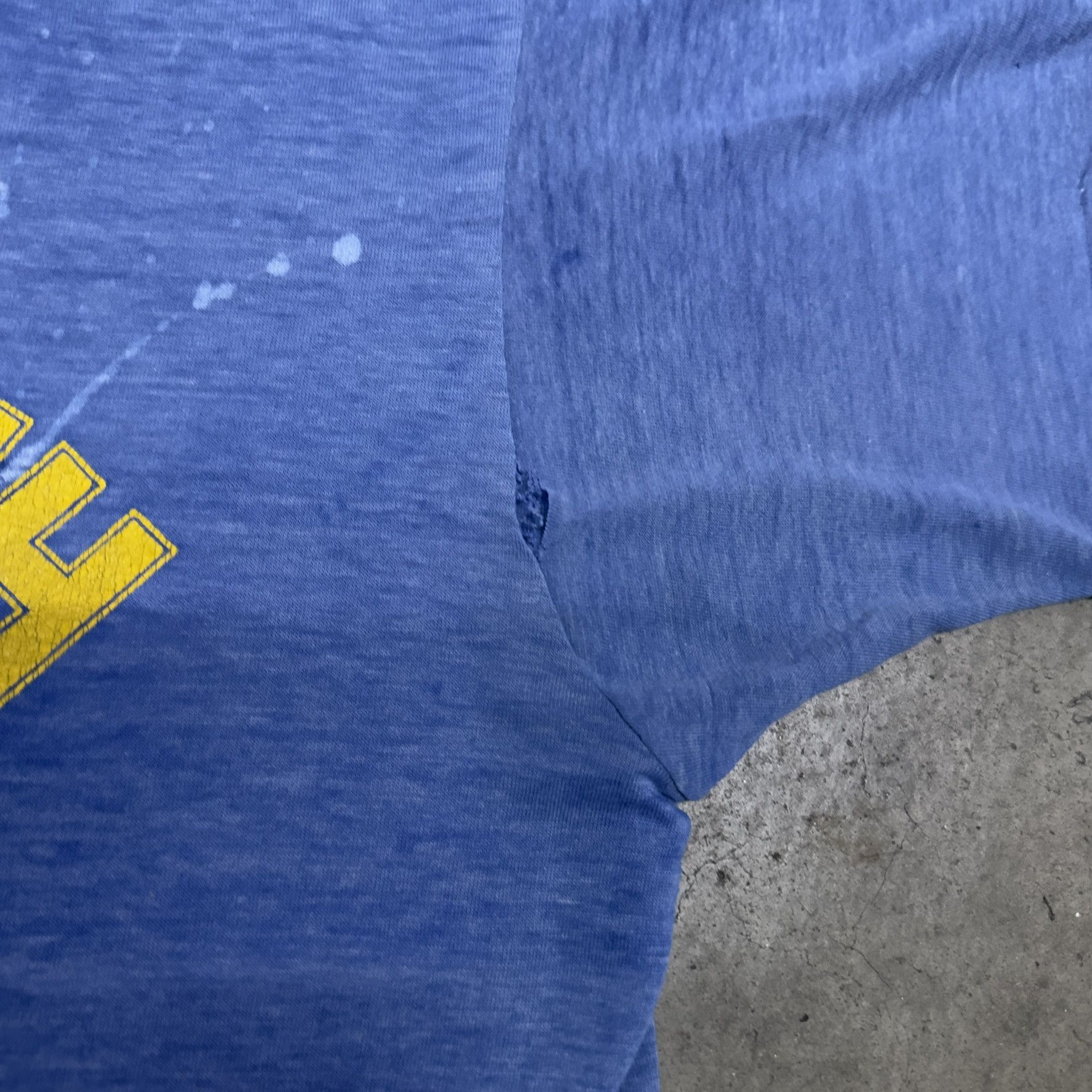 Vintage Vintage 70s Single Stitch New Cath Track Tee Blue Size US M / EU 48-50 / 2 - 4 Thumbnail