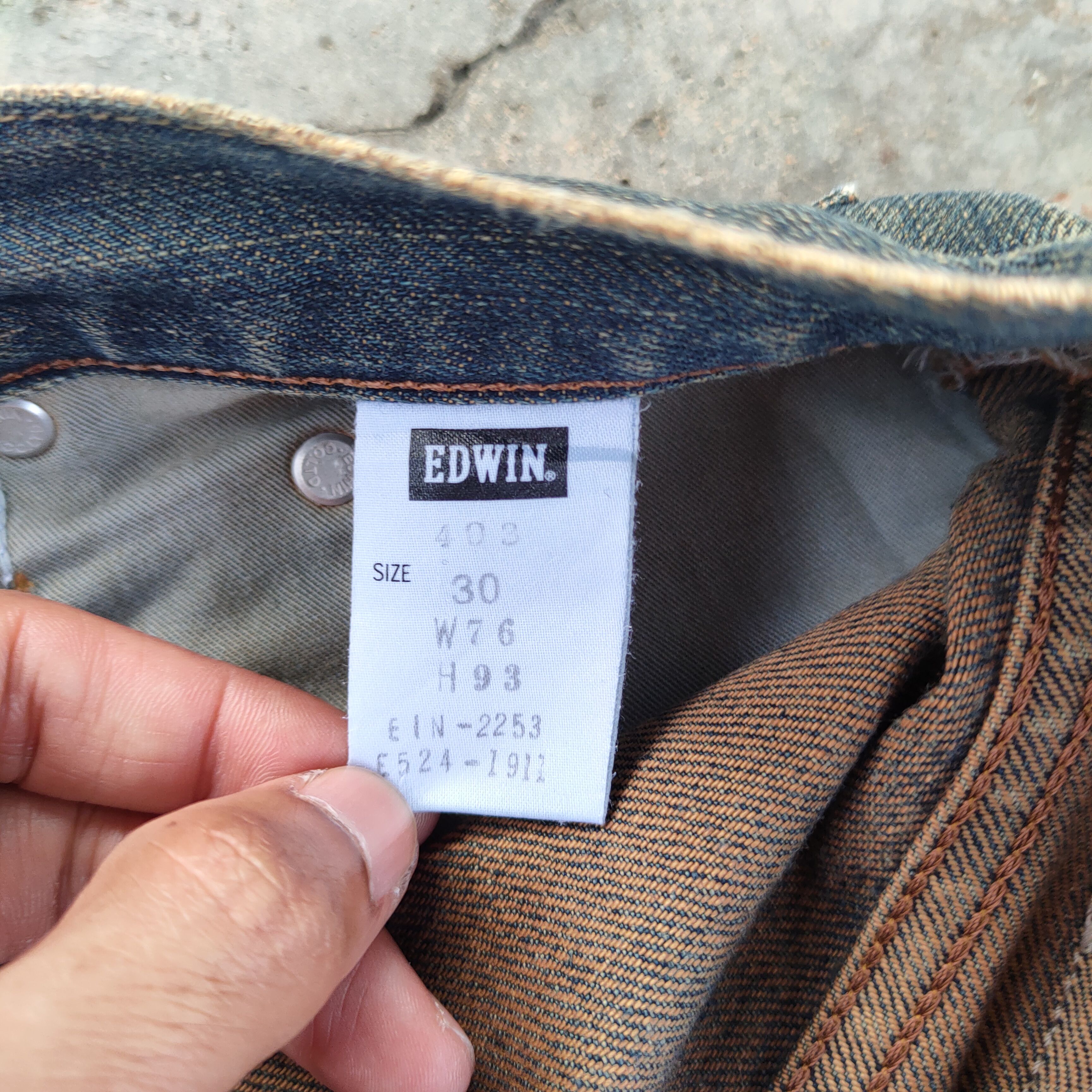Edwin VINTAGE EDWIN 403 FADED DISTRESSED JEAN DENIM PANTS Size US 31 - 12 Thumbnail