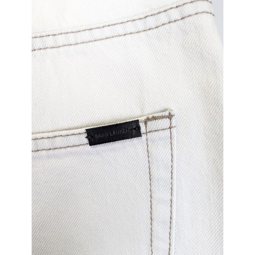 Saint Laurent Paris o1rshd1 Baggy Shorts Tigh LE in Off-White Size US 34 / EU 50 - 13 Thumbnail