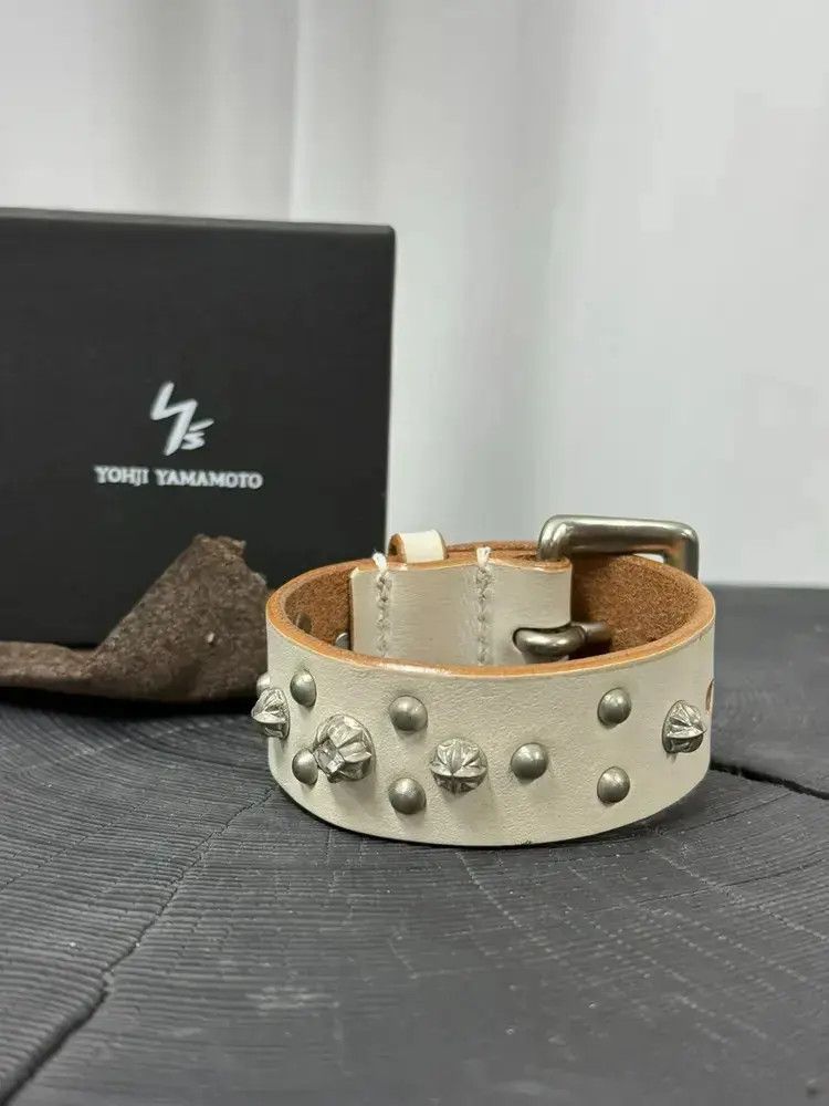 Y's Yohji Yamamoto スタッズ　レザーコンビ　バングル Y's Yohji Yamamoto スタッズ レザーコンビ バングル