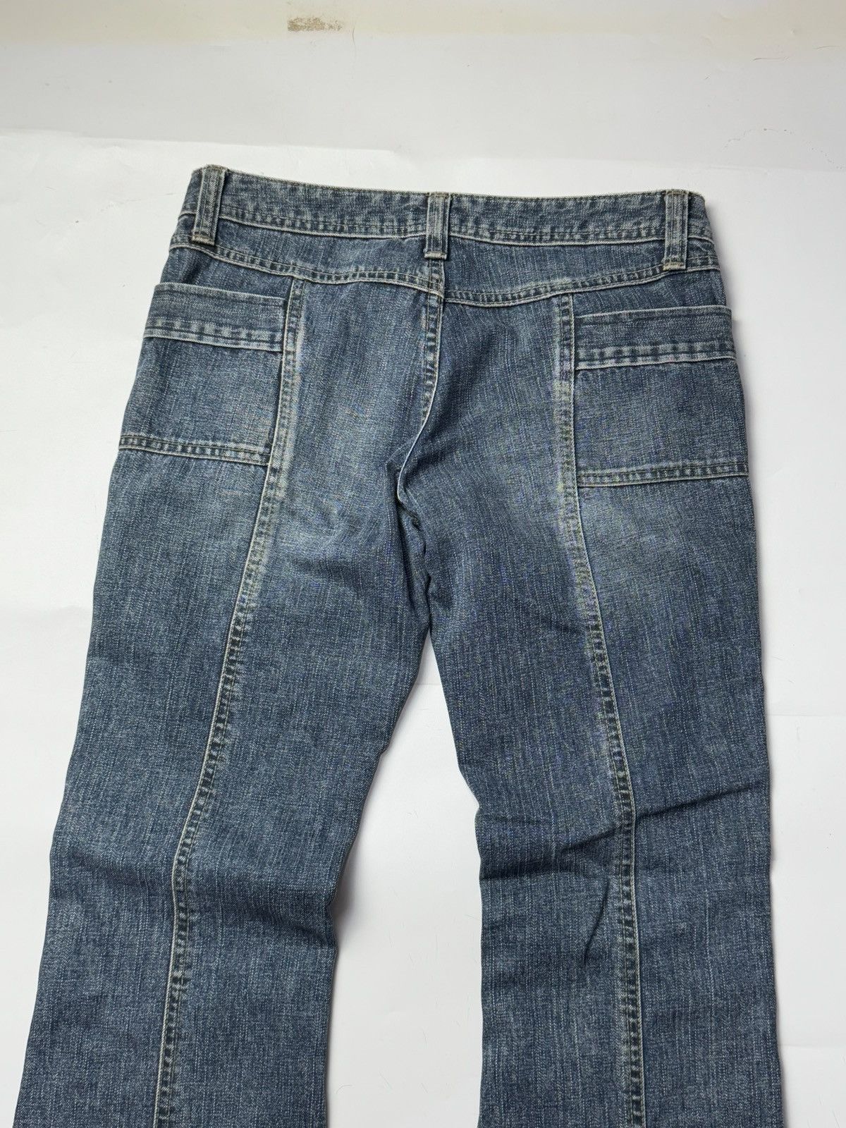 If Six Was Nine Flared Bootcut Double Knee Denim Sweet Camel Japanese Size 28" / US 6 / IT 42 - 4 Thumbnail