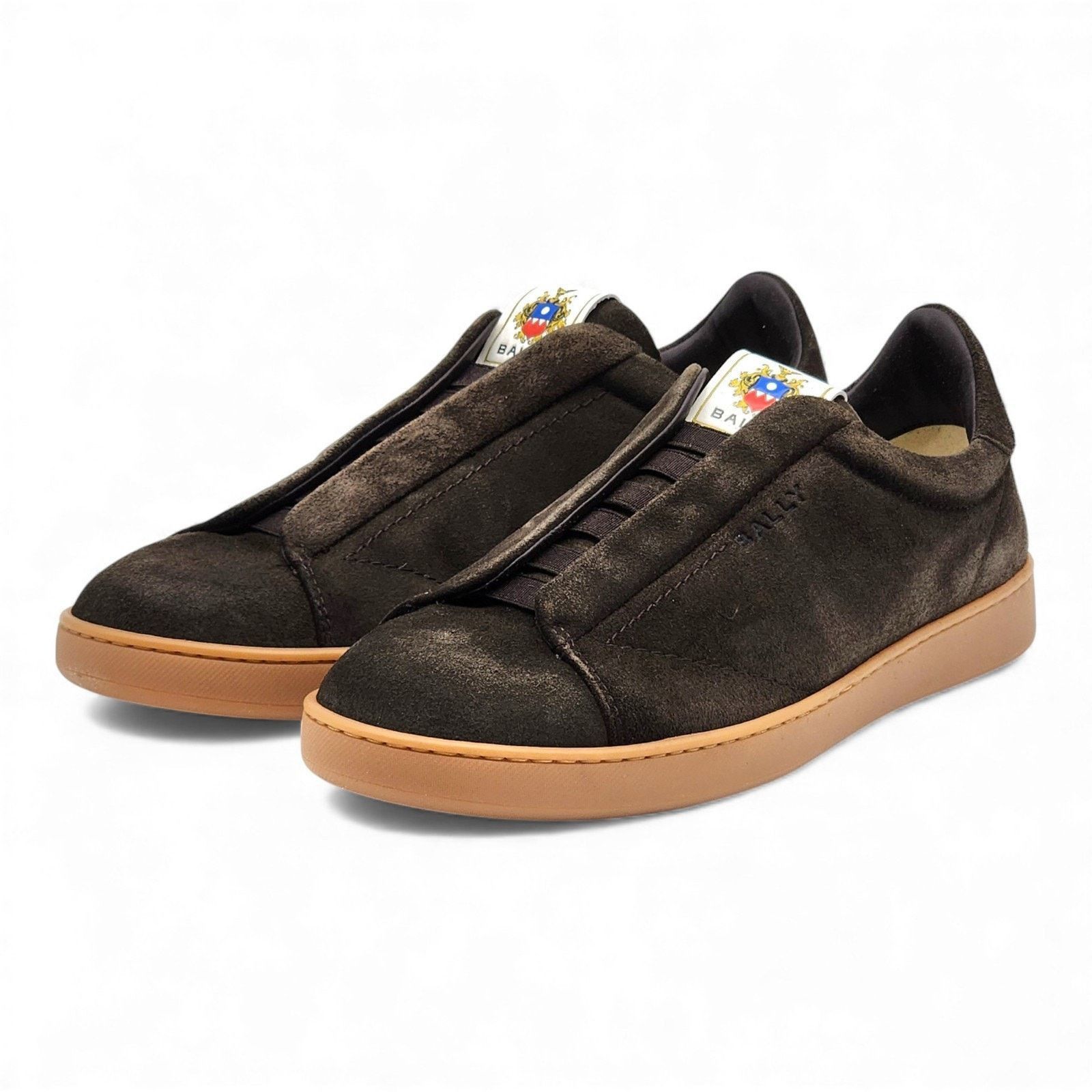 Bally Crest Romy Suede Slip On Sneakers Dark Brown EU 41 US 8 $400 Size US 8 / EU 41 - 1 Thumbnail