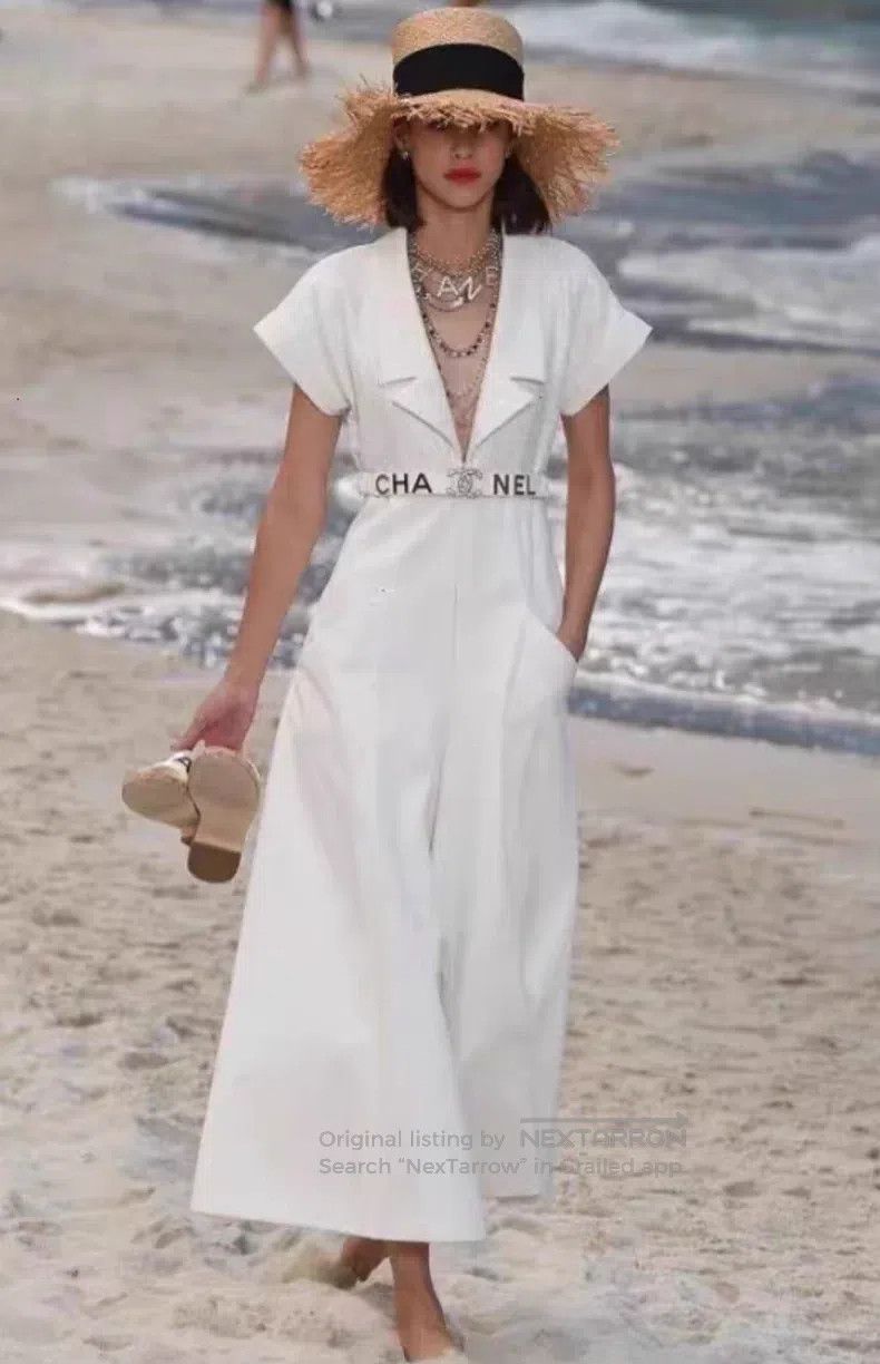 Chanel Chanel Beach series white jumpsuit Size 42" / US 20 - 7 Thumbnail