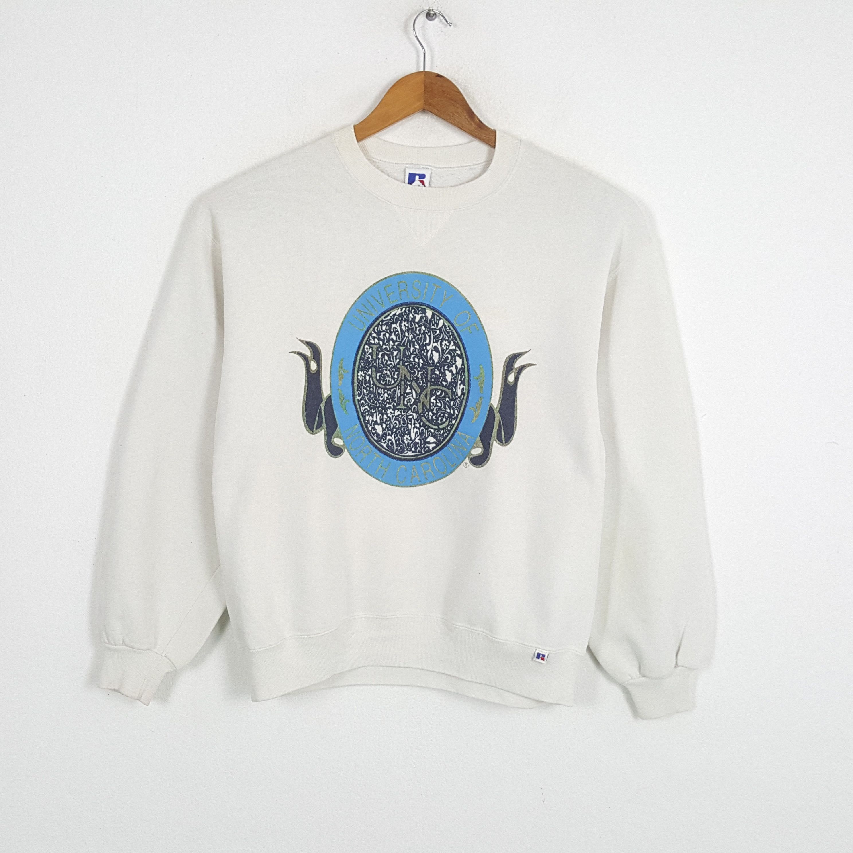 Carolina Herrera × Vintage Vintage 90's UNIVERSITY OF NORTH CAROLINA Promo Sweatshirt Size US L / EU 52-54 / 3 - 1 Thumbnail