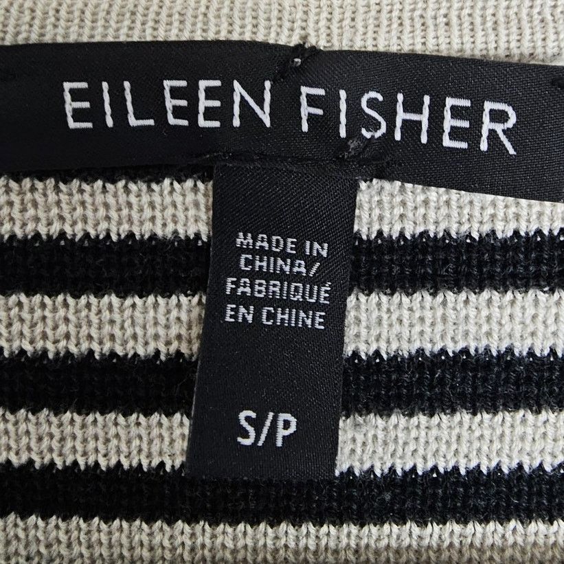 Eileen Fisher Eileen Fisher Womens Striped Sweater Sz S Classic Lagenlook Size S / US 4 / IT 40 - 6 Thumbnail