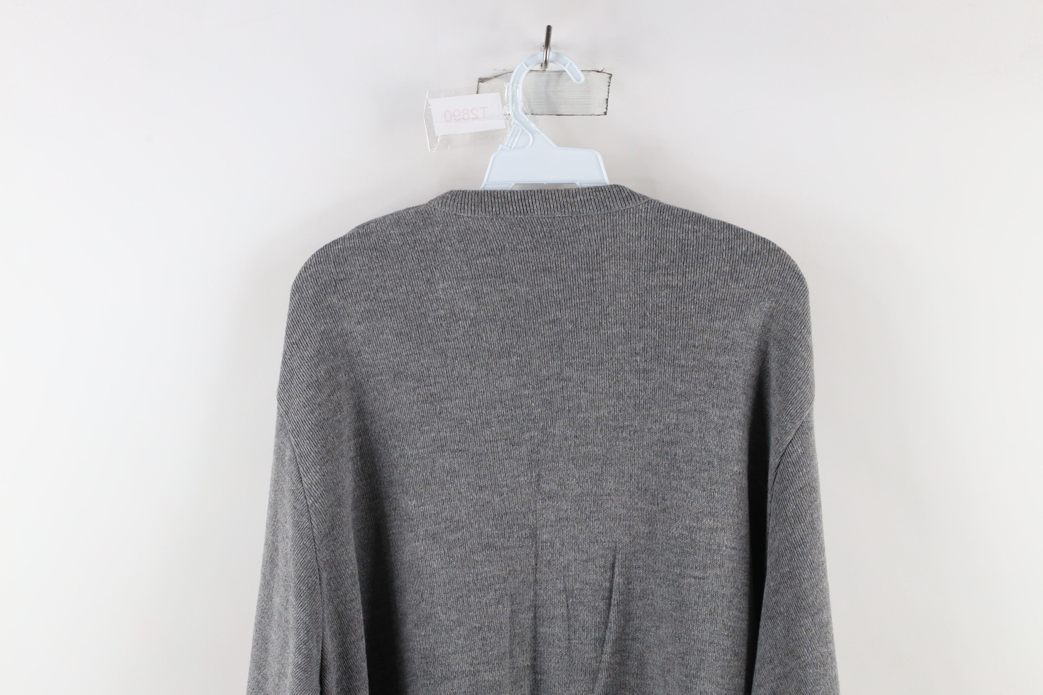 Vintage Vintage 90s Streetwear Knit V-Neck Sweater Heather Gray USA Size US XL / EU 56 / 4 - 8 Thumbnail