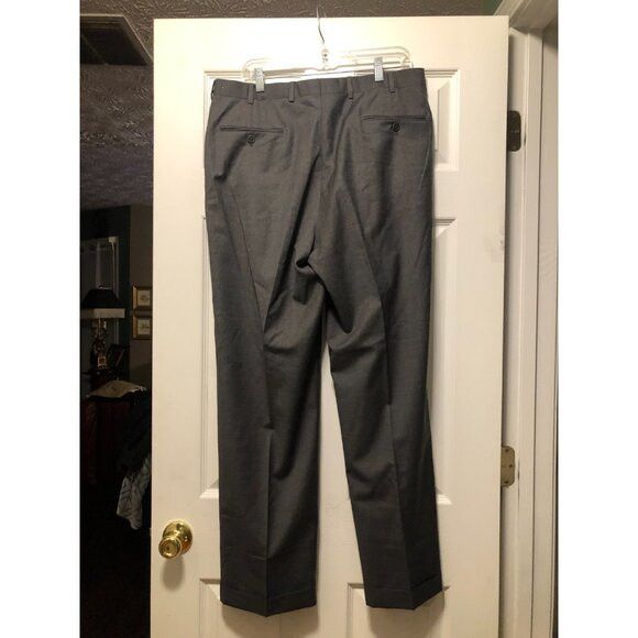 Brooks Brothers brooks brothers men's gray 100%wool dress pants size: 36/32 Size 36R - 3 Thumbnail