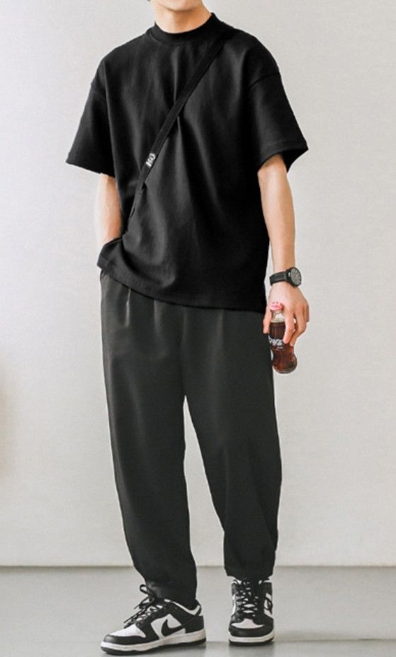 Japanese Brand × Vintage New Thick Plain Black Oversized Tee Tights Collar Size US M / EU 48-50 / 2 - 3 Thumbnail
