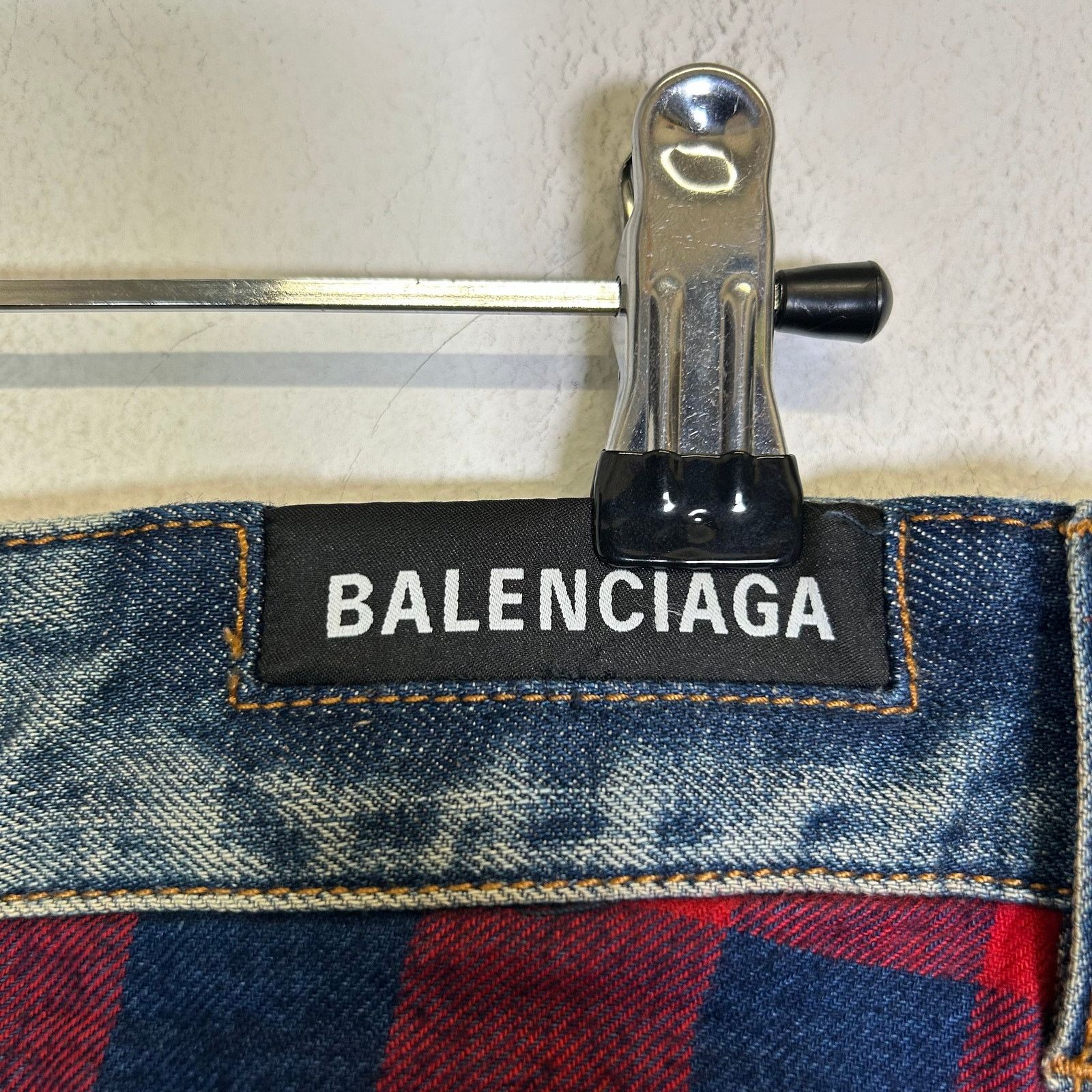 Balenciaga Balenciaga SS21 Hybrid Flannel Shirt Denim Jeans Size US 34 / EU 50 - 3 Thumbnail