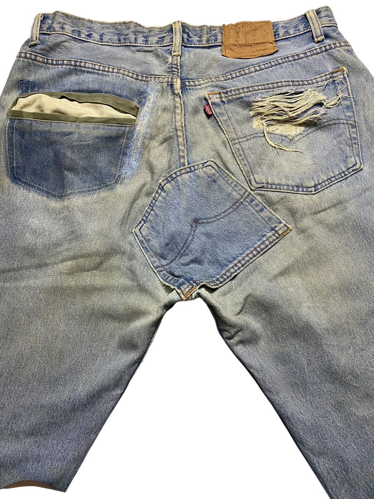 Levi's Vintage Clothing Levis 501 80’s Grunge Patches Style Distressed Jeans Size US 36 / EU 52 - 14 Thumbnail