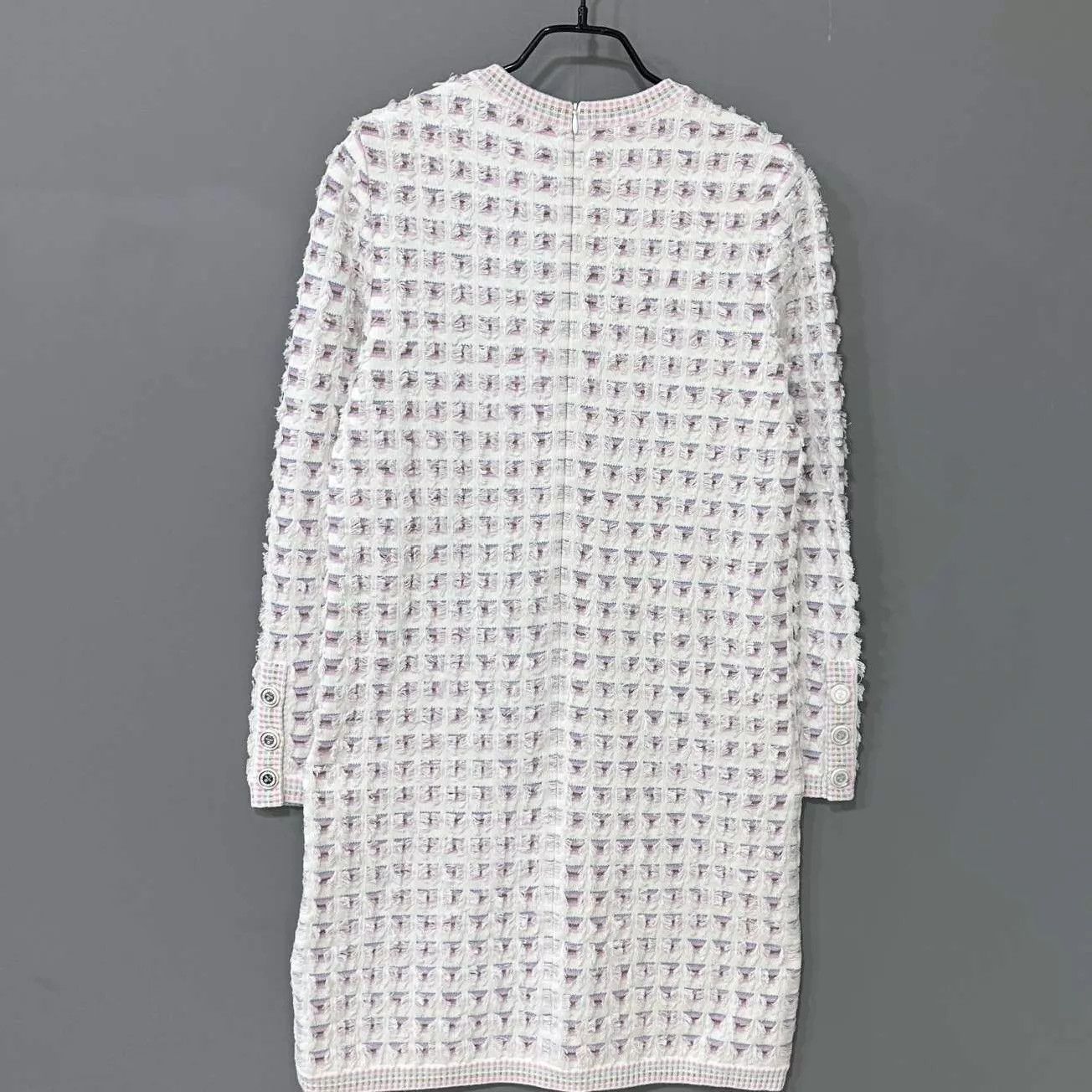 Chanel Chanel Pink White 4-Pocket Tweed Dress 36 Size XS / US 0-2 / IT 36-38 - 3 Thumbnail