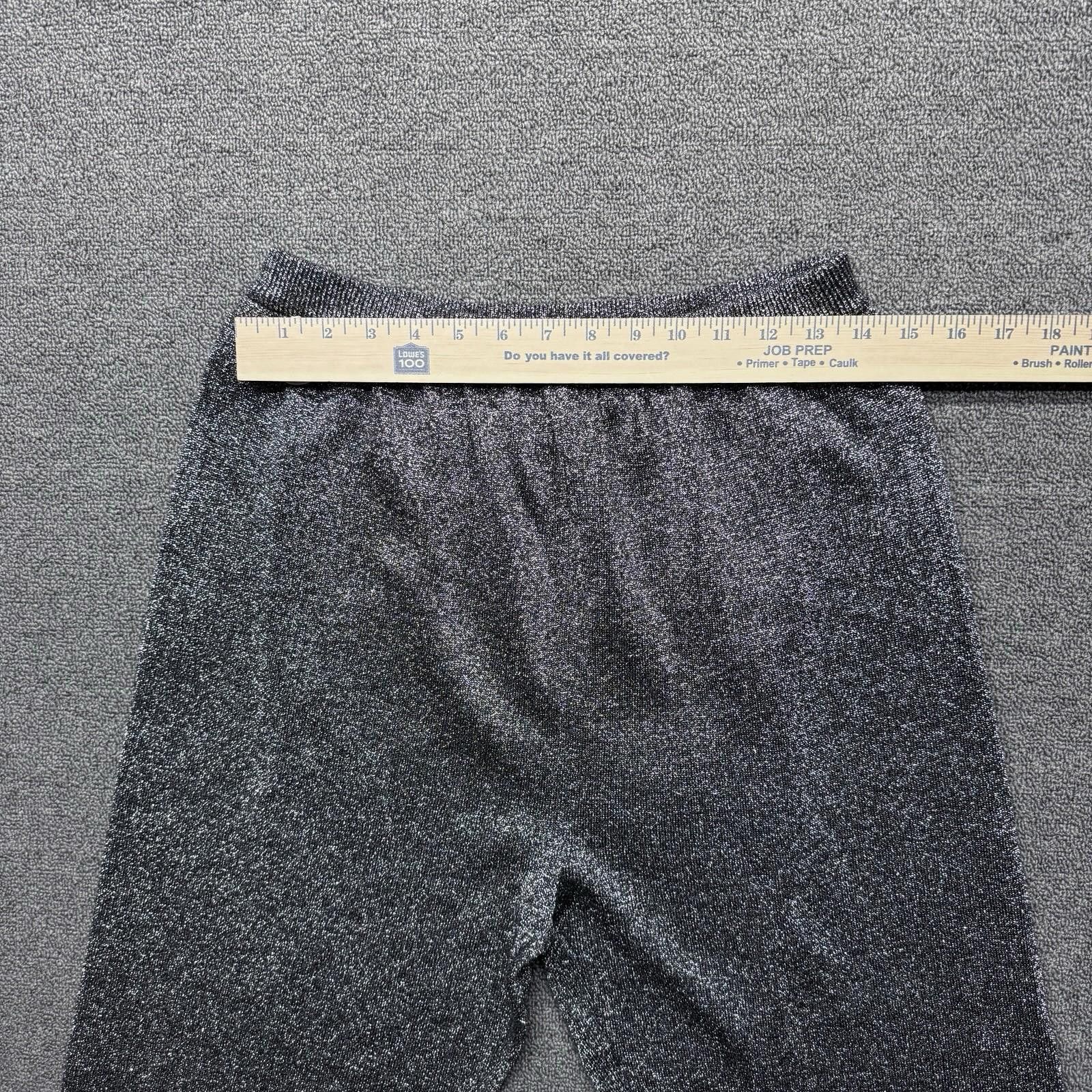 Other VTG Lisa Originals Womens L Pants High Rise BlkGrey Metallic Size 36" / US 14 / IT 50 - 5 Thumbnail