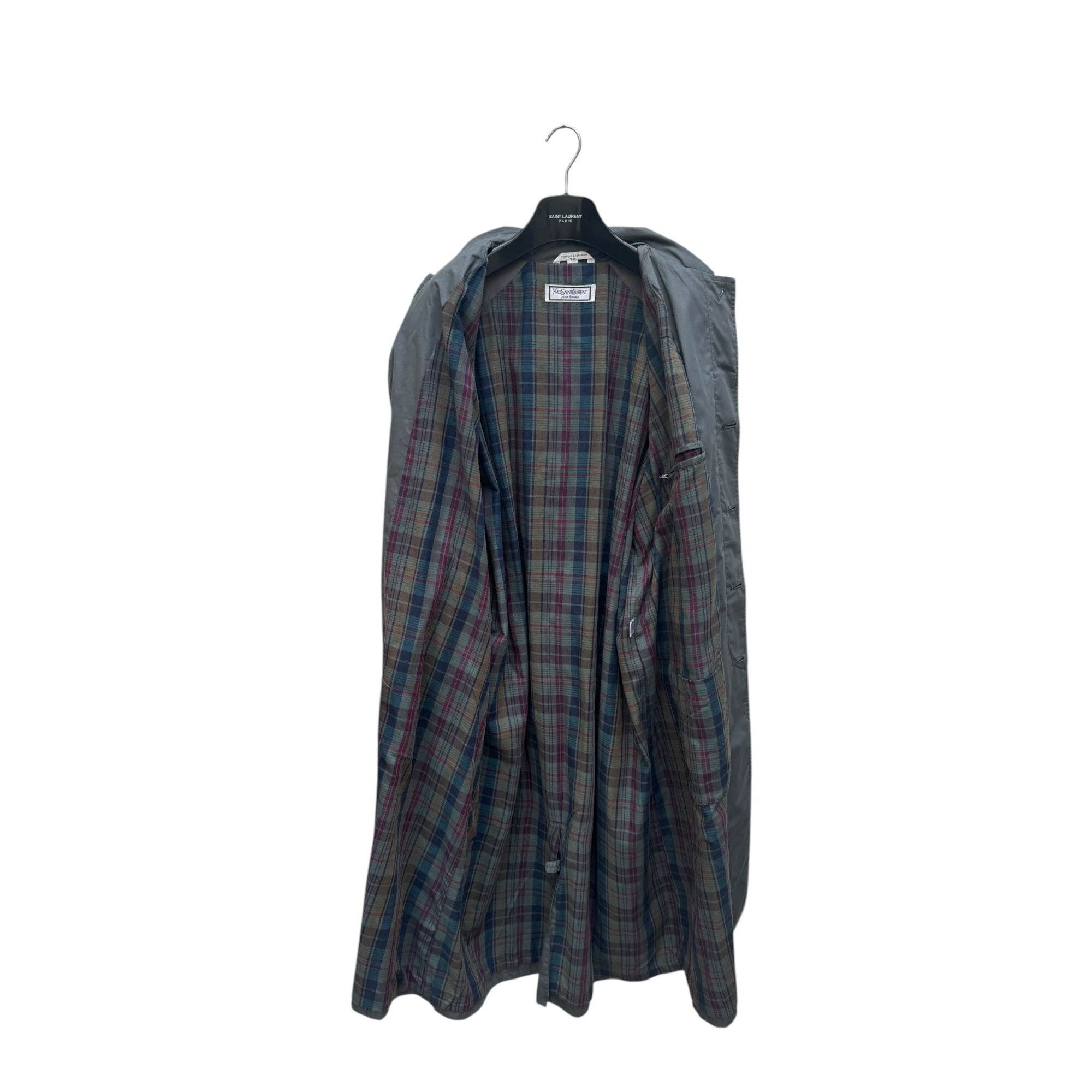 Yves Saint Laurent Grey Belted Coat Size US L / EU 52-54 / 3 - 2 Thumbnail
