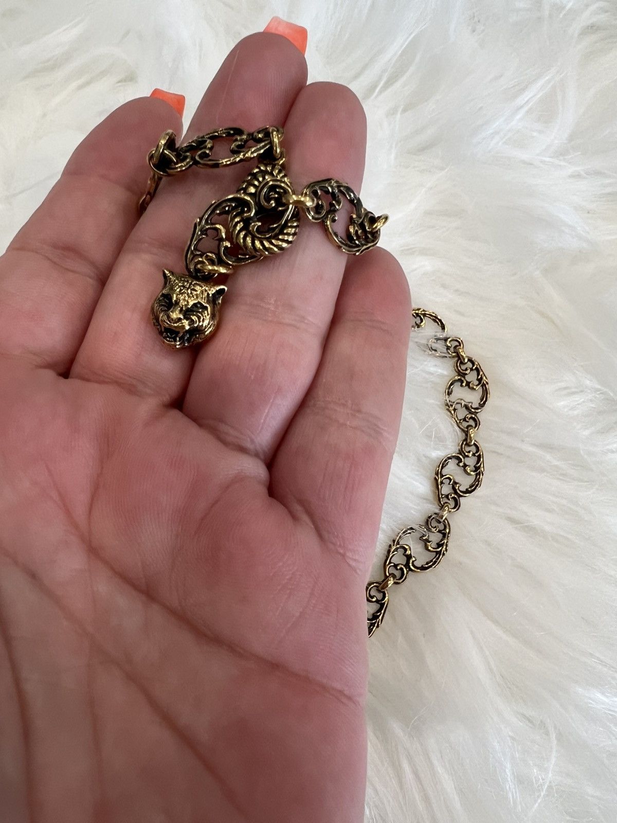 Gucci Double G Crystal Pendant Necklace – Baroque Chain