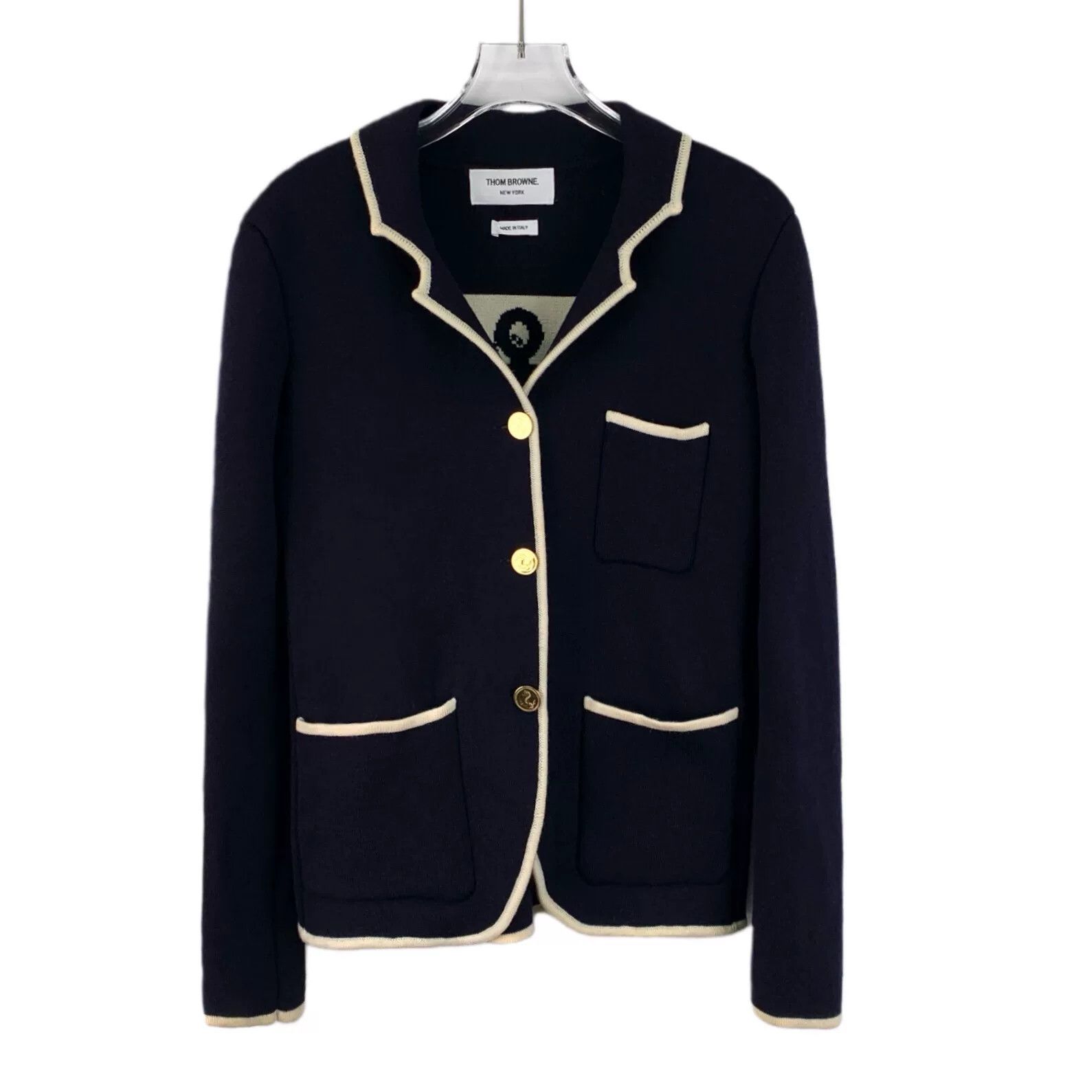 Thom Browne thom browne navy anchor wool jacket Size US S / EU 44-46 / 1 - 1 Thumbnail