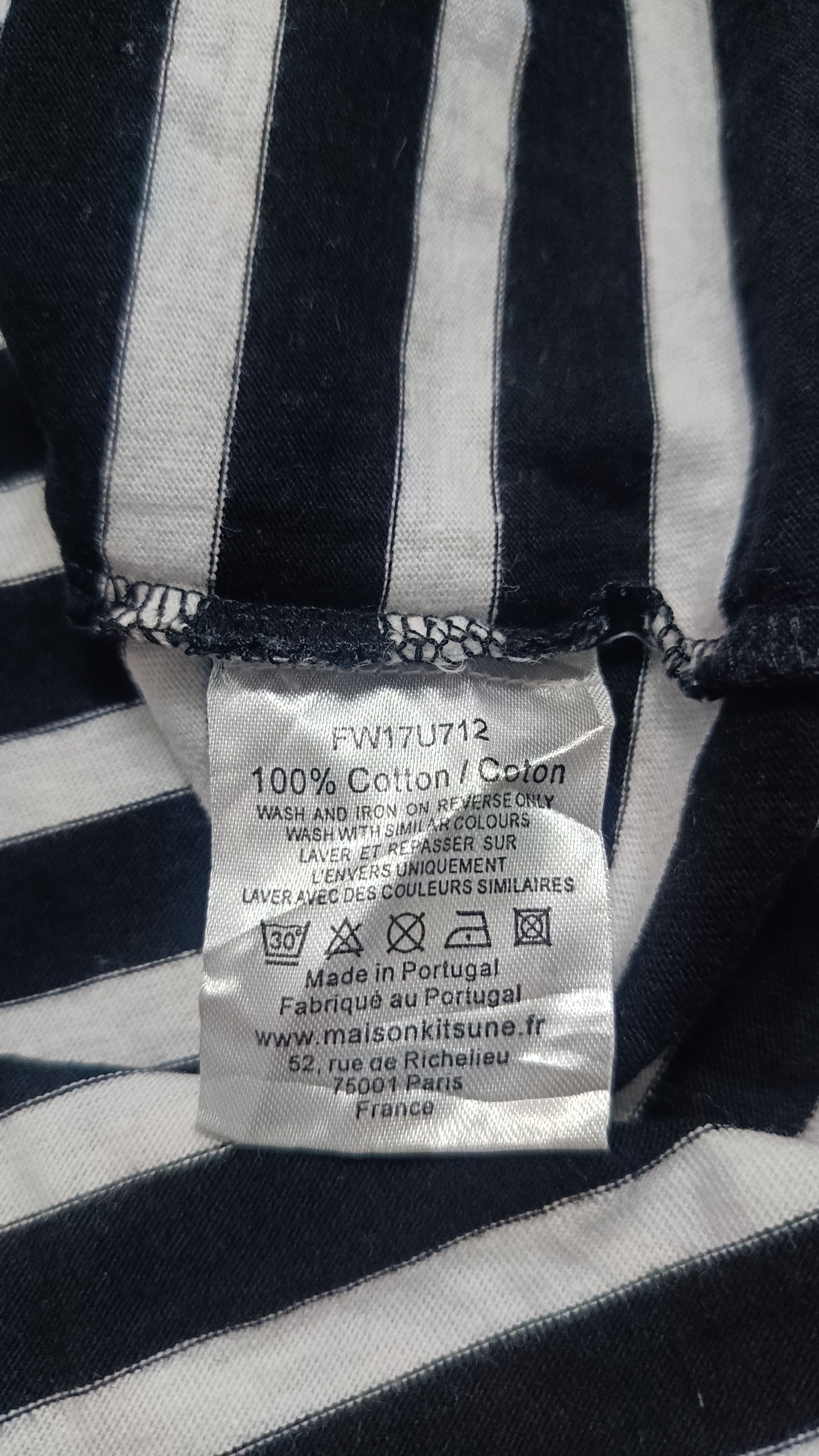 Maison Kitsune 🔥🔥Rare Distressed Maison Kitsune Stripe Long Tee Size US M / EU 48-50 / 2 - 3 Thumbnail
