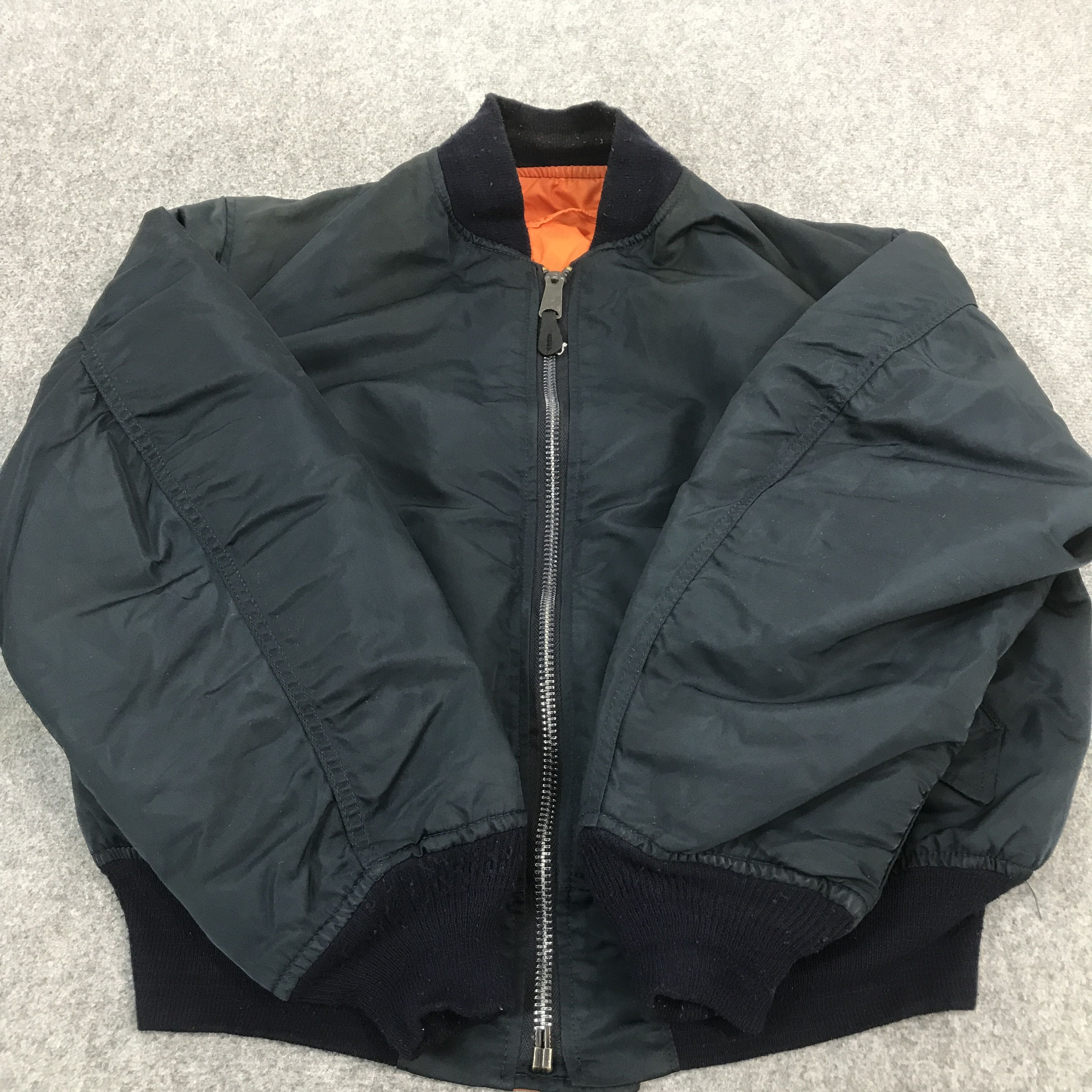 Alpha Industries VTG ALPHA INDUSTRIES NAVY BOMBER JACKET Size US XL / EU 56 / 4 - 8 Thumbnail