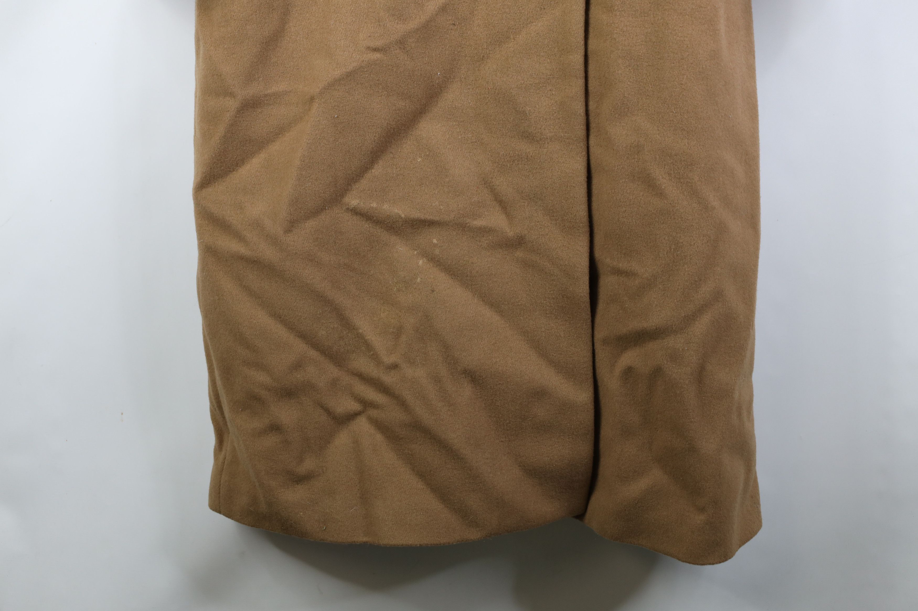 Vintage Vintage 90s Streetwear Heavy Wool Overcoat Jacket Beige Tan Size XL / US 12-14 / IT 48-50 - 4 Thumbnail