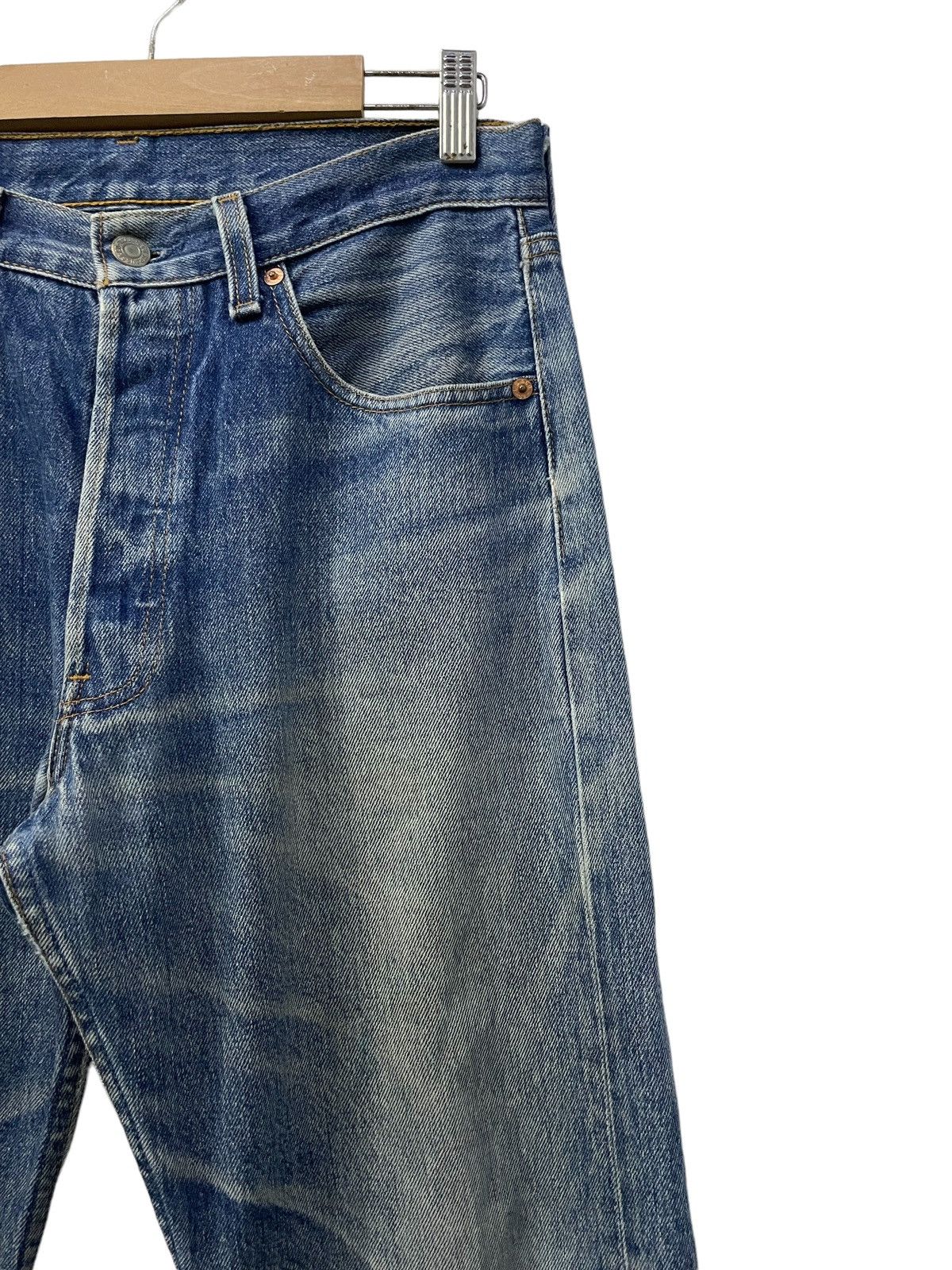 Levi's × Vintage Vintage 90s Levis 501 Japan Made Distressed Repaired Jeans Size US 30 / EU 46 - 9 Thumbnail