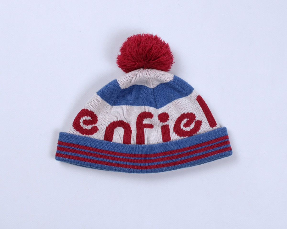Penfield × Vintage PENFIELD Vintage Bobble Beanie Acrylic Hat Blue White Size ONE SIZE - 1 Thumbnail