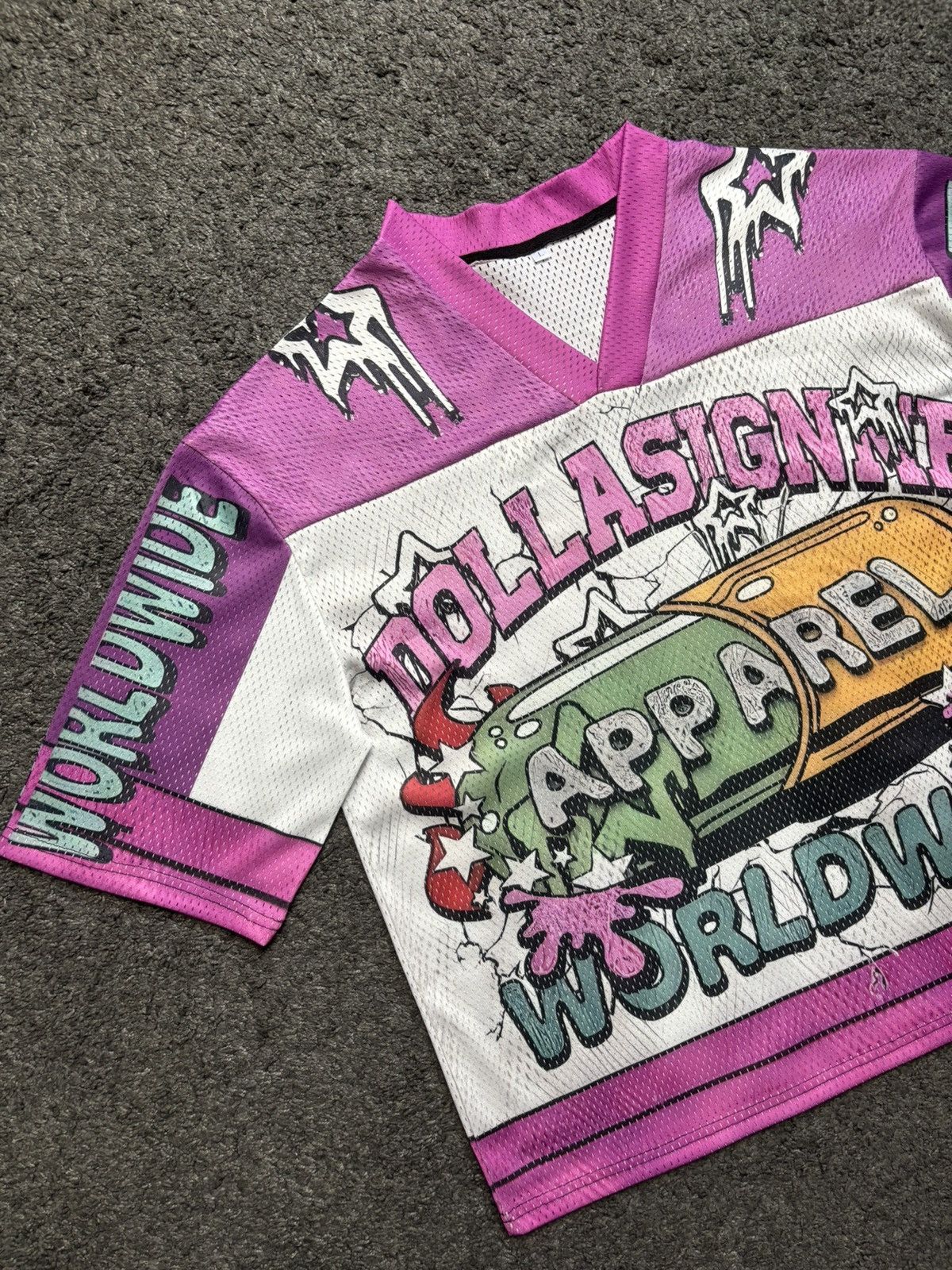 Japanese Brand Vintage dollasignme pills pink white football jersey Size US L / EU 52-54 / 3 - 3 Thumbnail