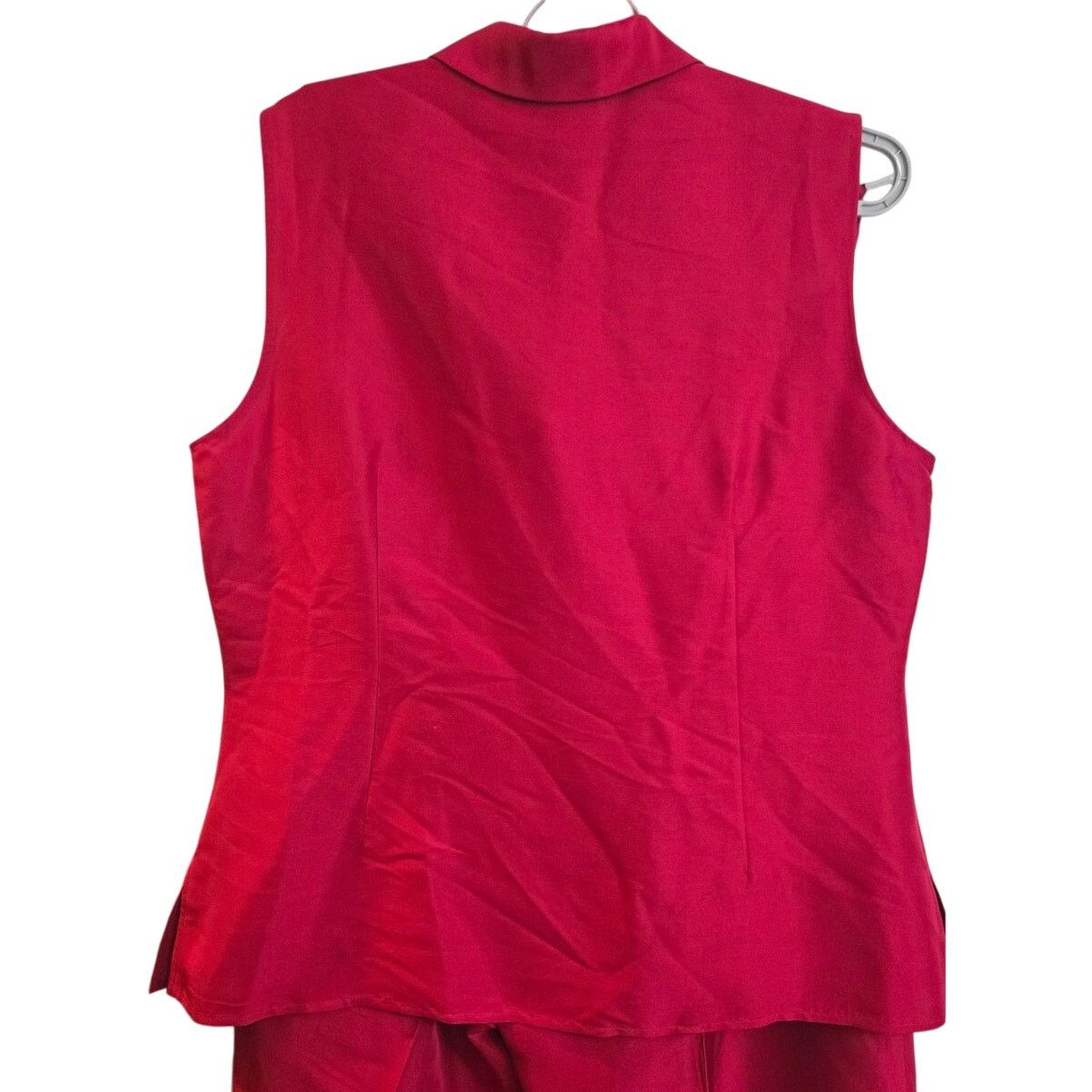 Liz Claiborne Liz Claiborne Silk Vest + Pants Set – Size 16 Red Size XXL / US 16-18 / IT 52-54 - 4 Thumbnail