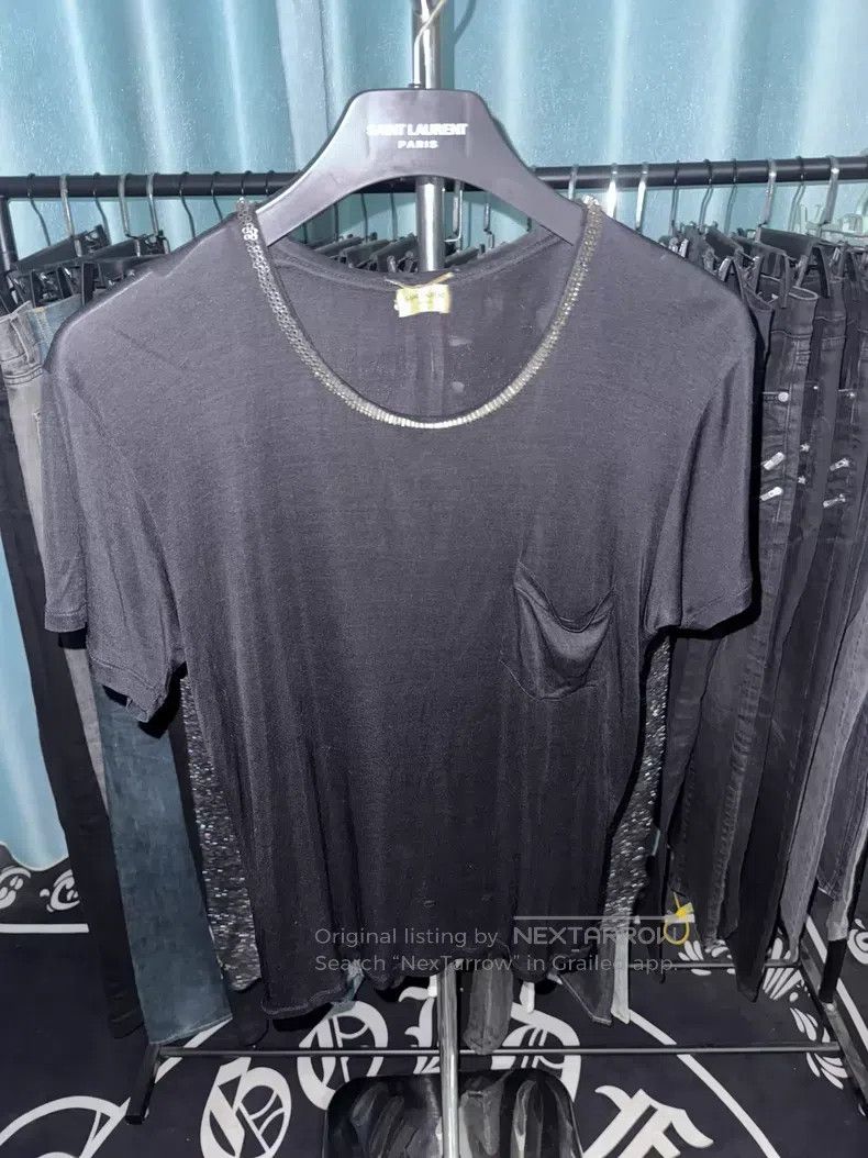 Saint Laurent Paris Saint Laurent Paris Mulberry Silk Short Sleeve T-Shirt Size US S / EU 44-46 / 1 - 1 Thumbnail