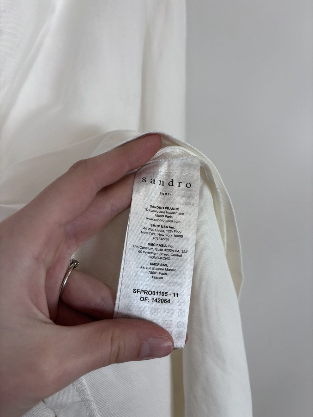 Sandro Sandro Paris Celia NWT Women’s White Ecru Linen Dress Size XS / US 0-2 / IT 36-38 - 18 Thumbnail