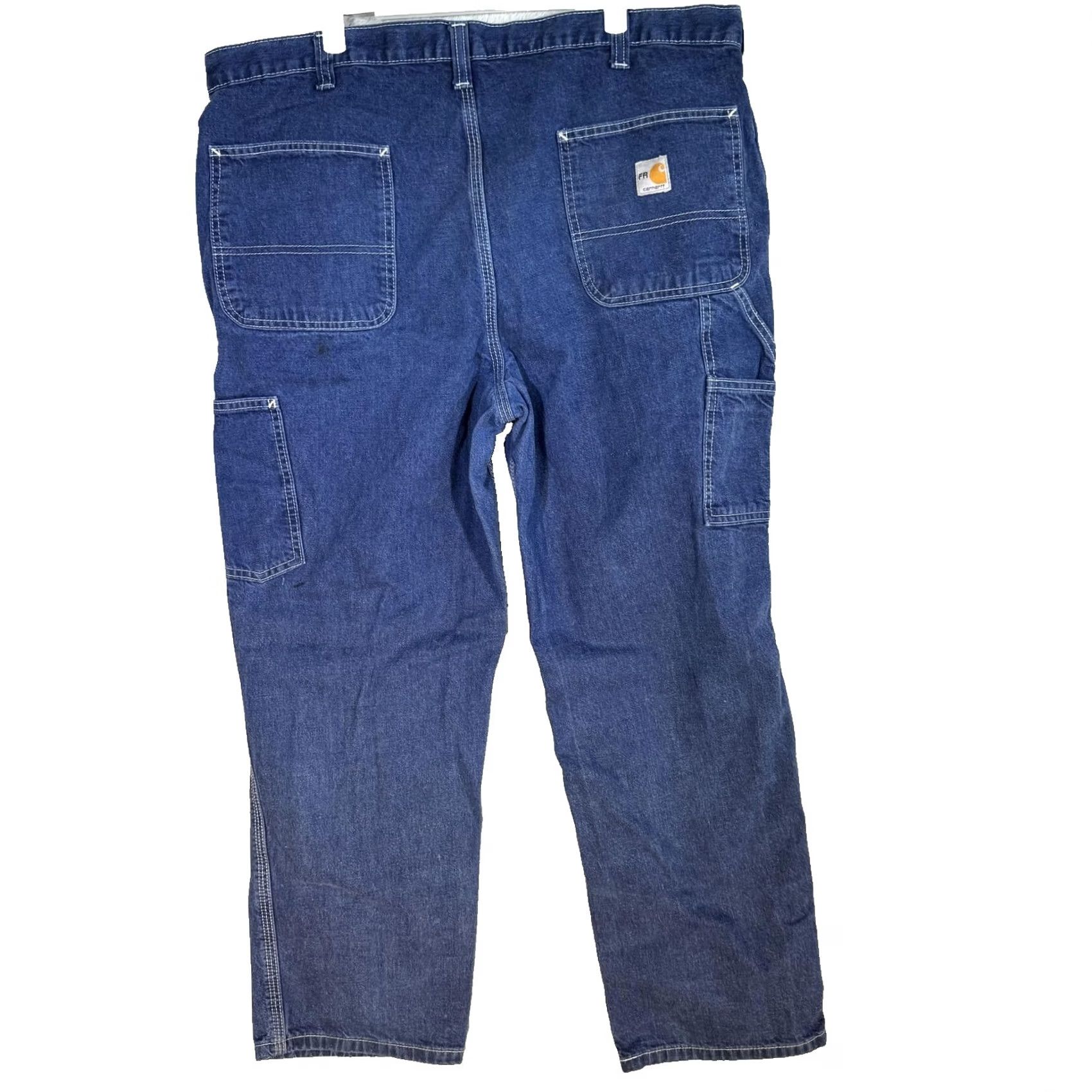 Carhartt VINTAGE Carhartt FR Jeans Mens 40x30 Blue Flame-Resistant Denim Carpenter Workwear Jeans Mens Size US 40 / EU 56 - 3 Thumbnail