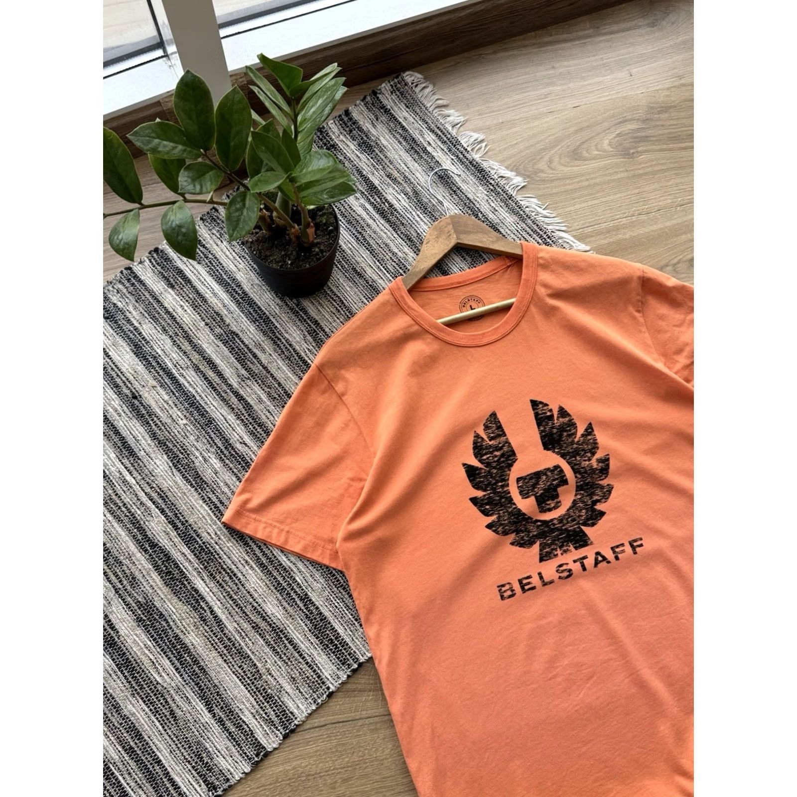 Belstaff VINTAGE Belstaff HEX PHOENIX HEAVYWEIGHT COTTON T-SHIRT Mens Orange L Shirt 90s Size US L / EU 52-54 / 3 - 4 Thumbnail