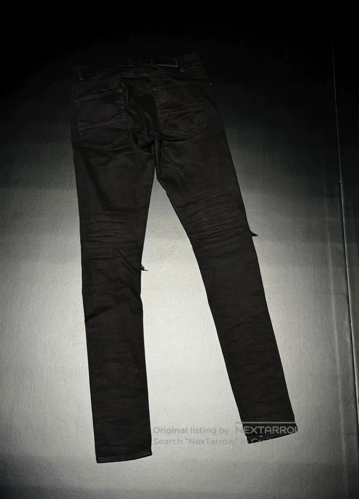Amiri MX1 Stripe Patch Distressed Skinny Jeans. Size US 30 / EU 46 - 2 Thumbnail